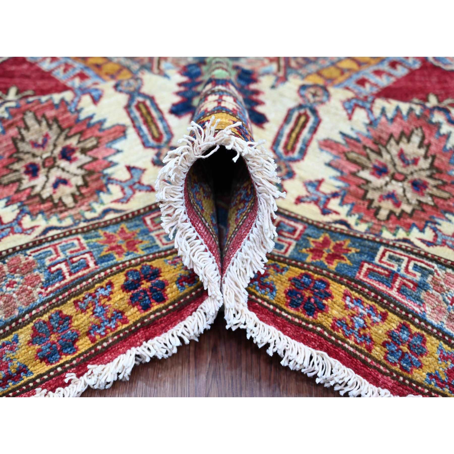 Tribal-Geometric-Hand-Knotted-Rug-106245