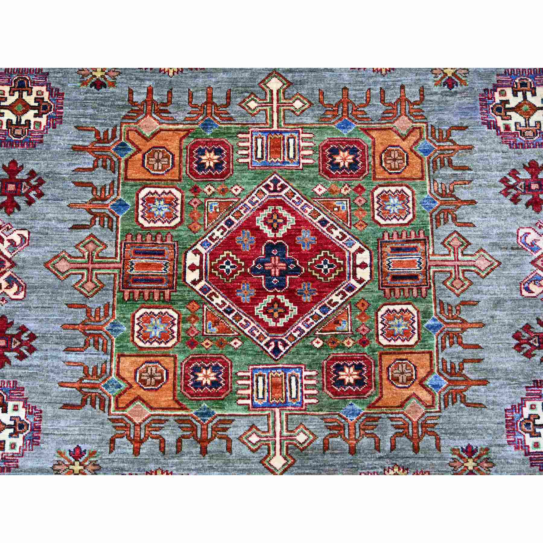 Tribal-Geometric-Hand-Knotted-Rug-106250