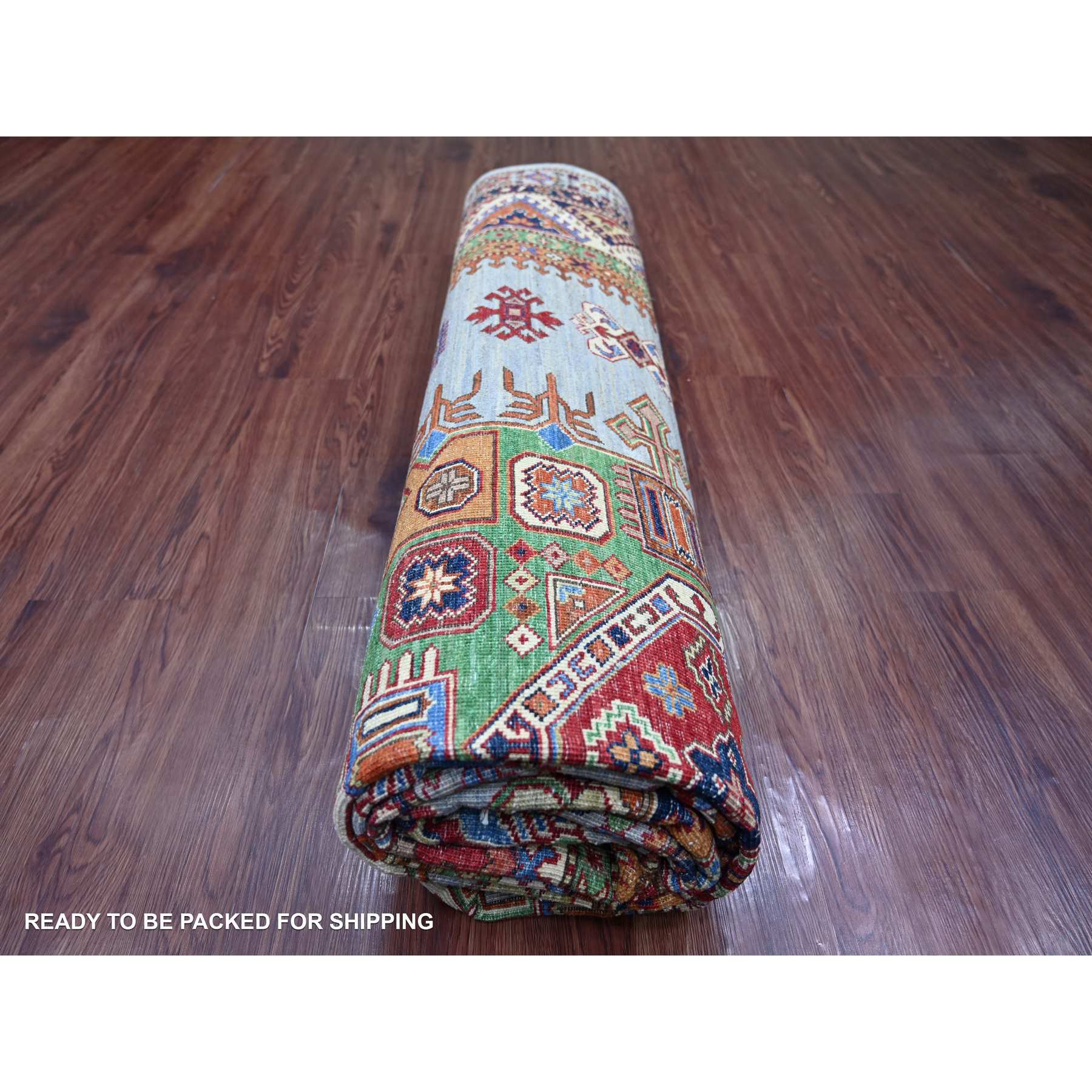 Tribal-Geometric-Hand-Knotted-Rug-106250