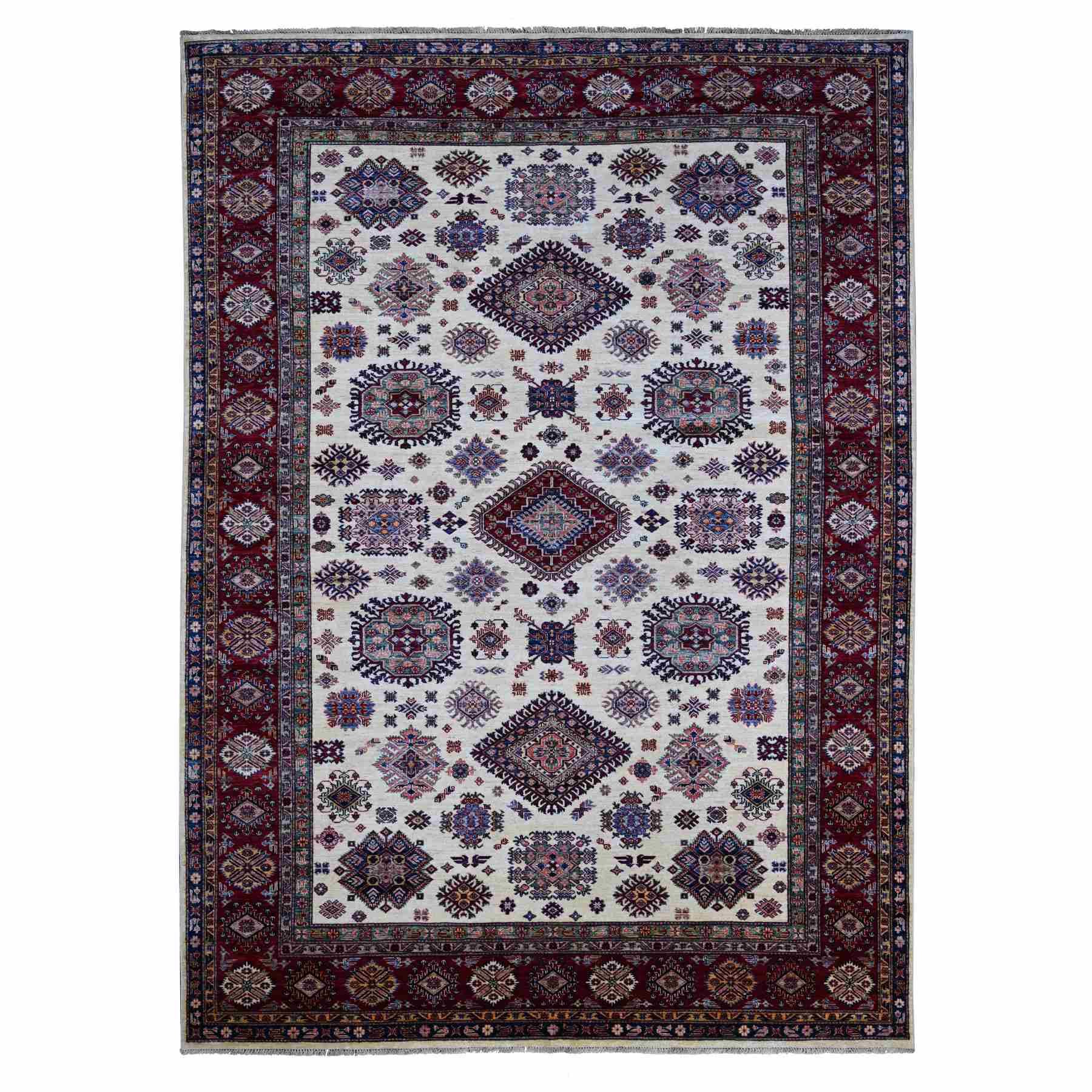 Tribal-Geometric-Hand-Knotted-Rug-106280
