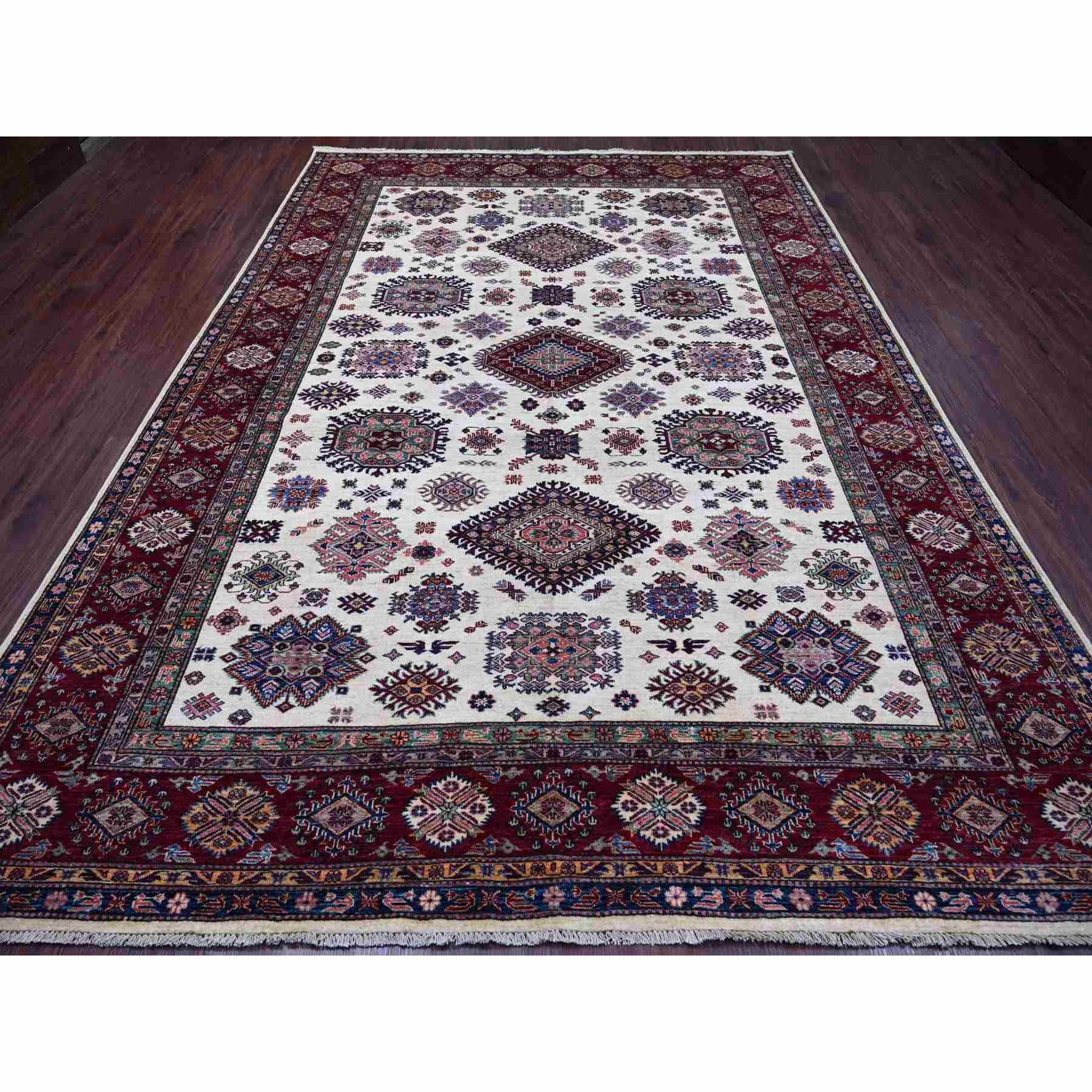 Tribal-Geometric-Hand-Knotted-Rug-106280