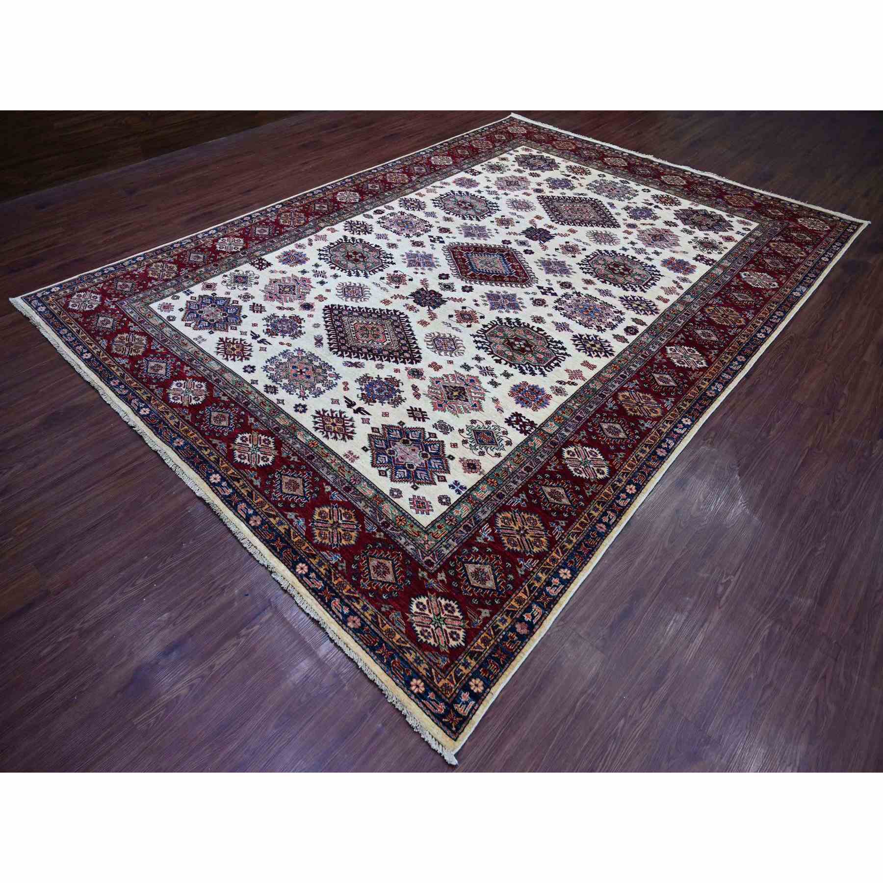Tribal-Geometric-Hand-Knotted-Rug-106280