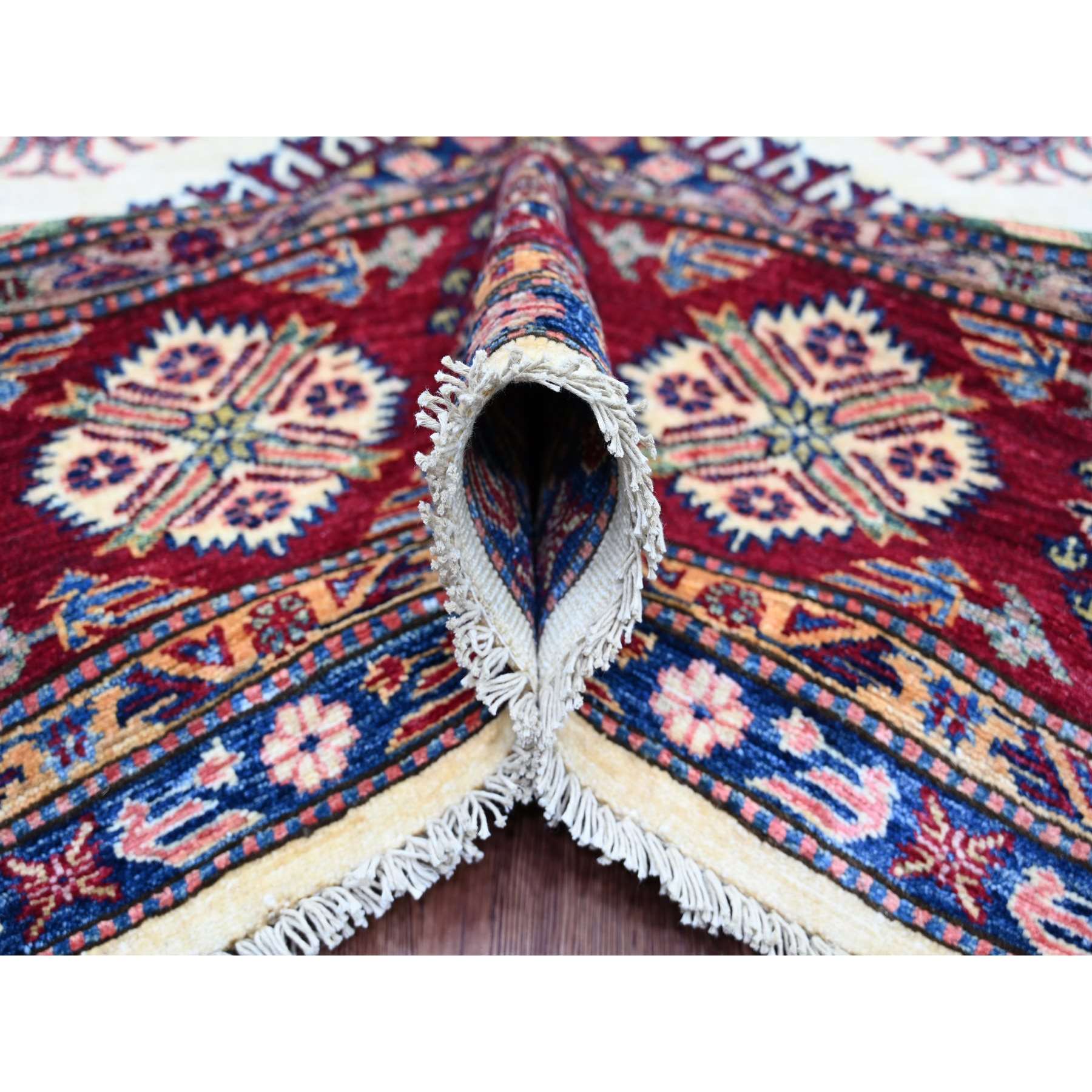 Tribal-Geometric-Hand-Knotted-Rug-106280