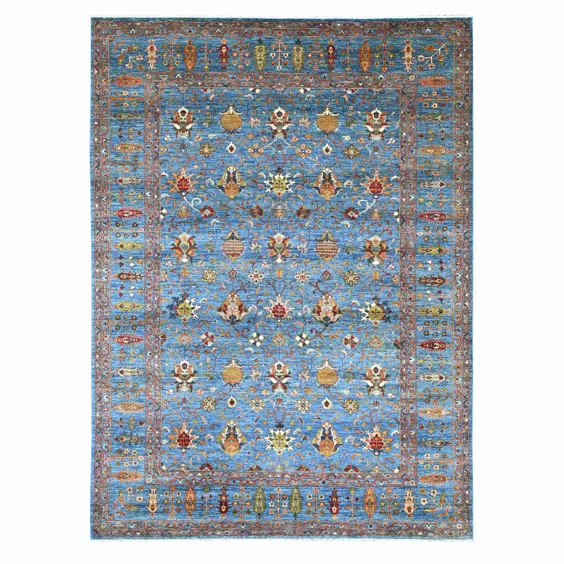 Tribal-Geometric-Hand-Knotted-Rug-106300