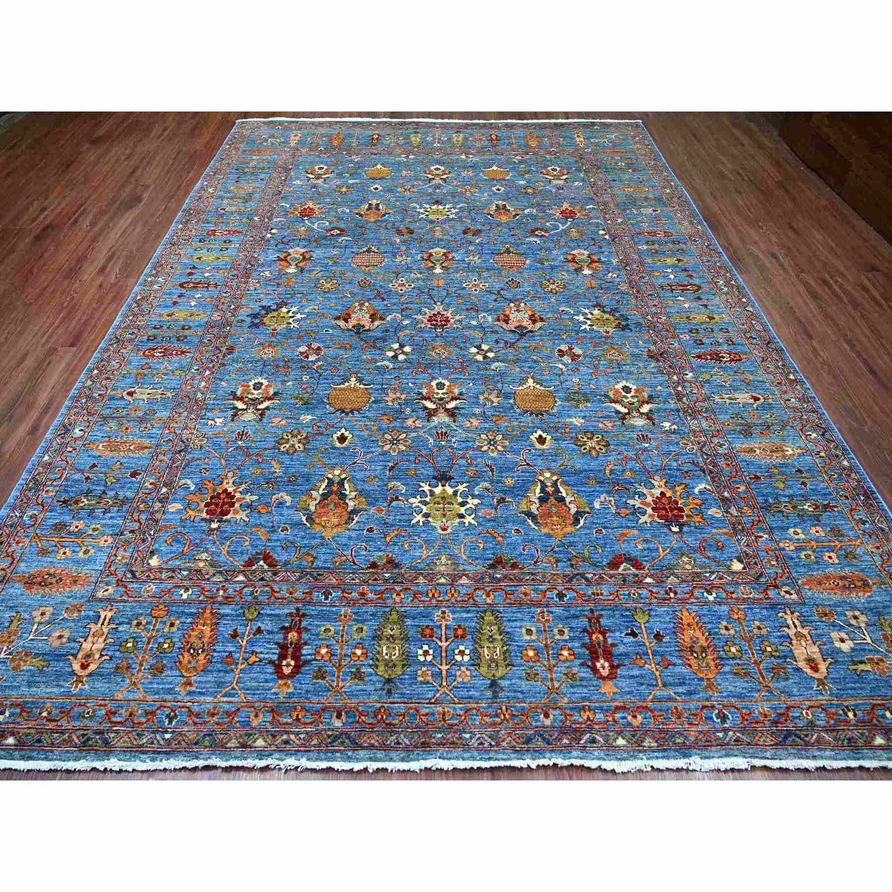 Tribal-Geometric-Hand-Knotted-Rug-106300