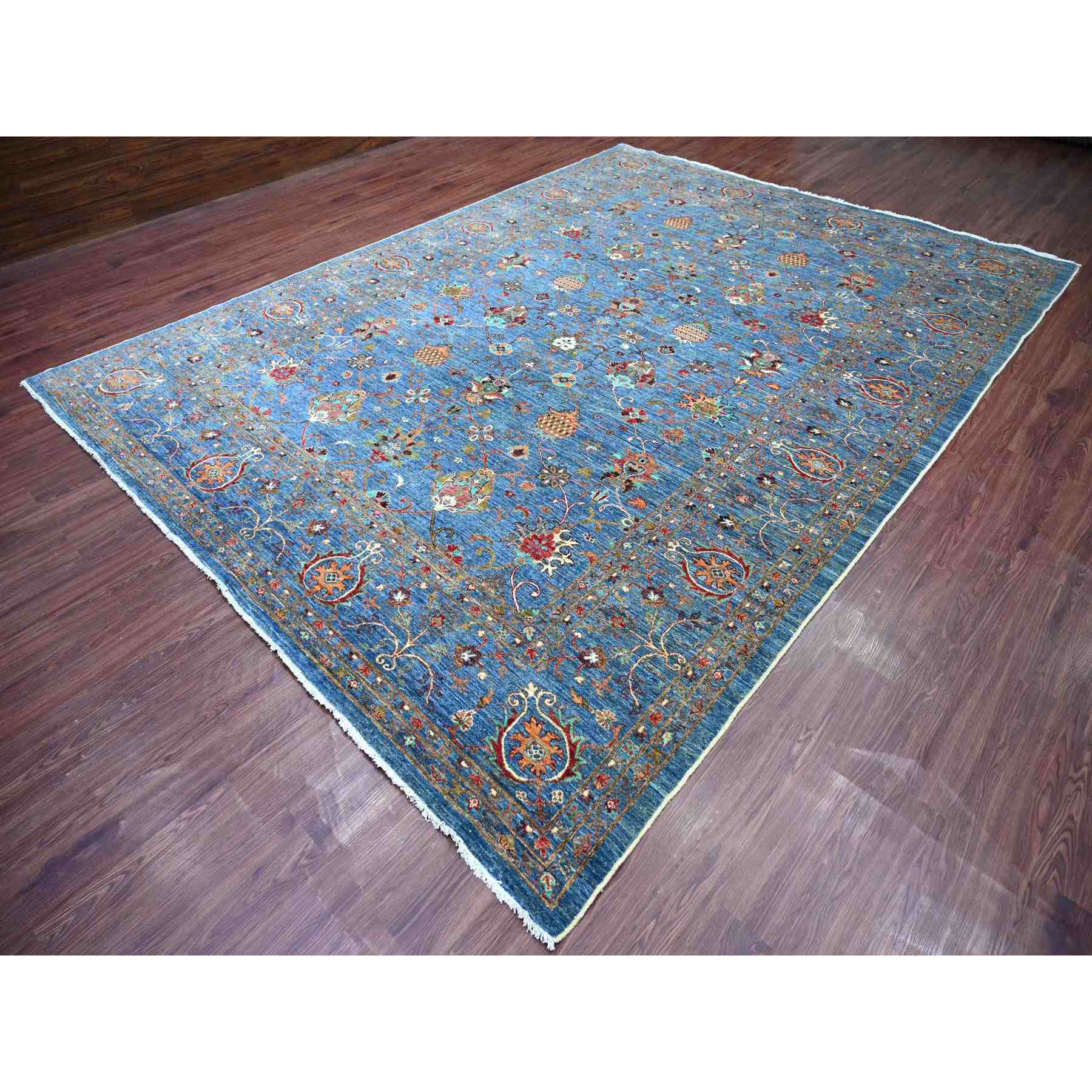 Tribal-Geometric-Hand-Knotted-Rug-106310