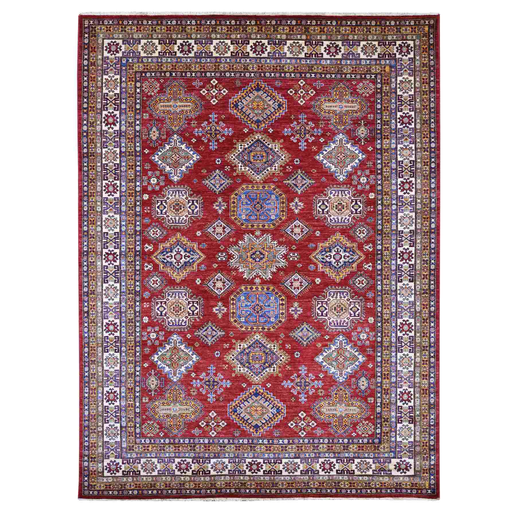 Tribal-Geometric-Hand-Knotted-Rug-106315