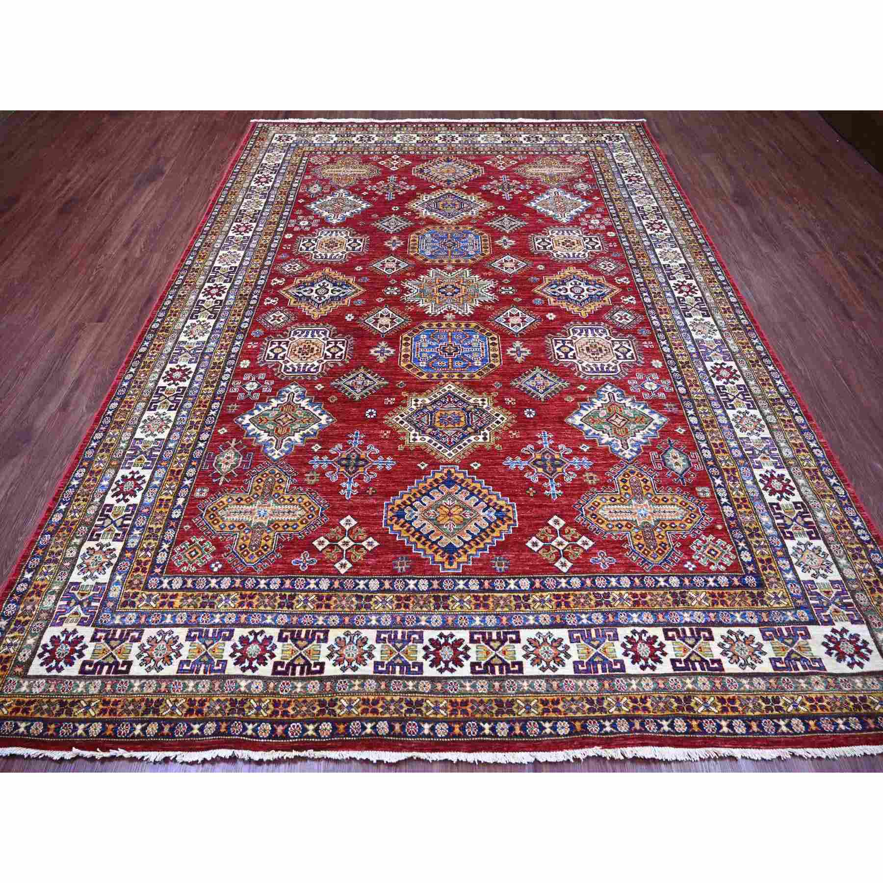 Tribal-Geometric-Hand-Knotted-Rug-106315
