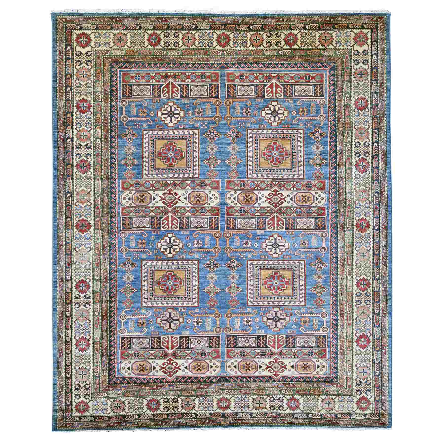 Tribal-Geometric-Hand-Knotted-Rug-106320