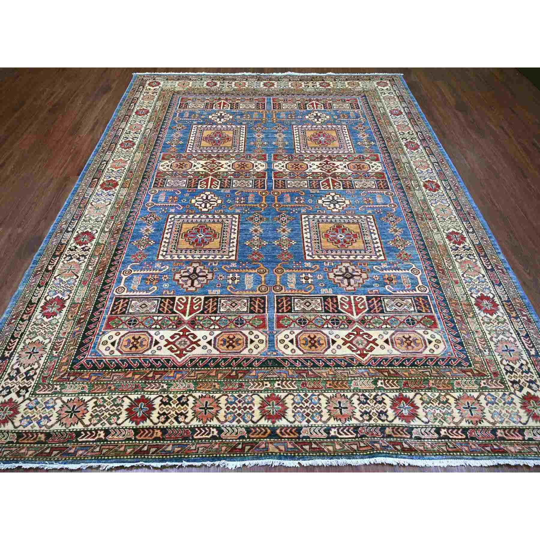 Tribal-Geometric-Hand-Knotted-Rug-106320