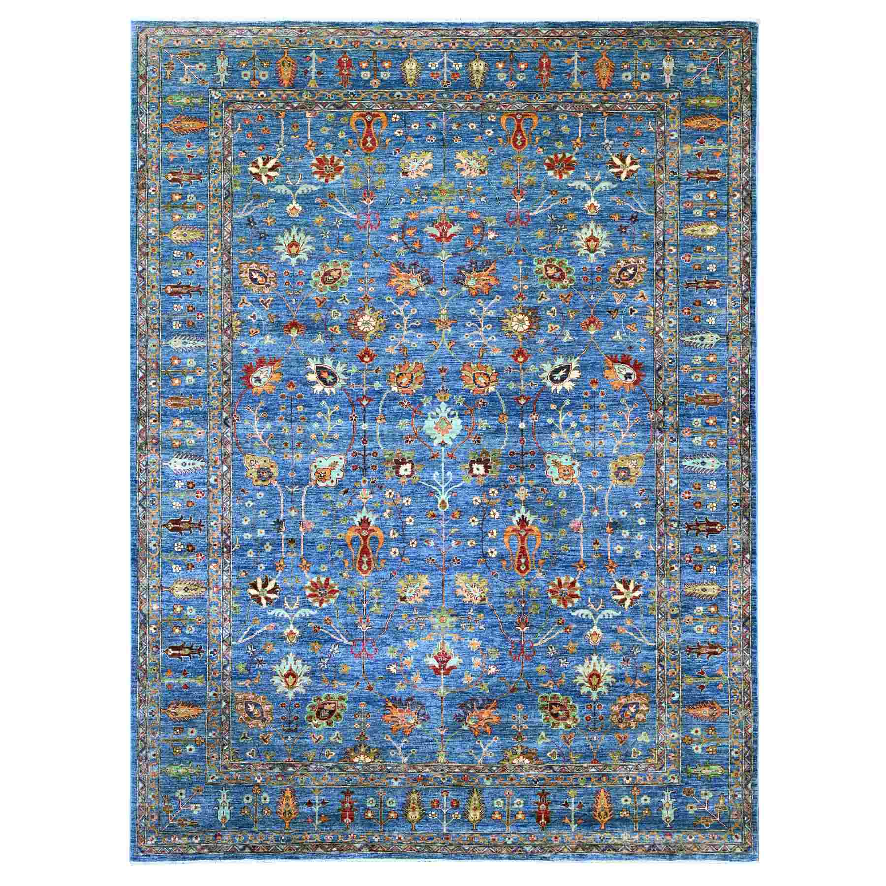 Tribal-Geometric-Hand-Knotted-Rug-106325