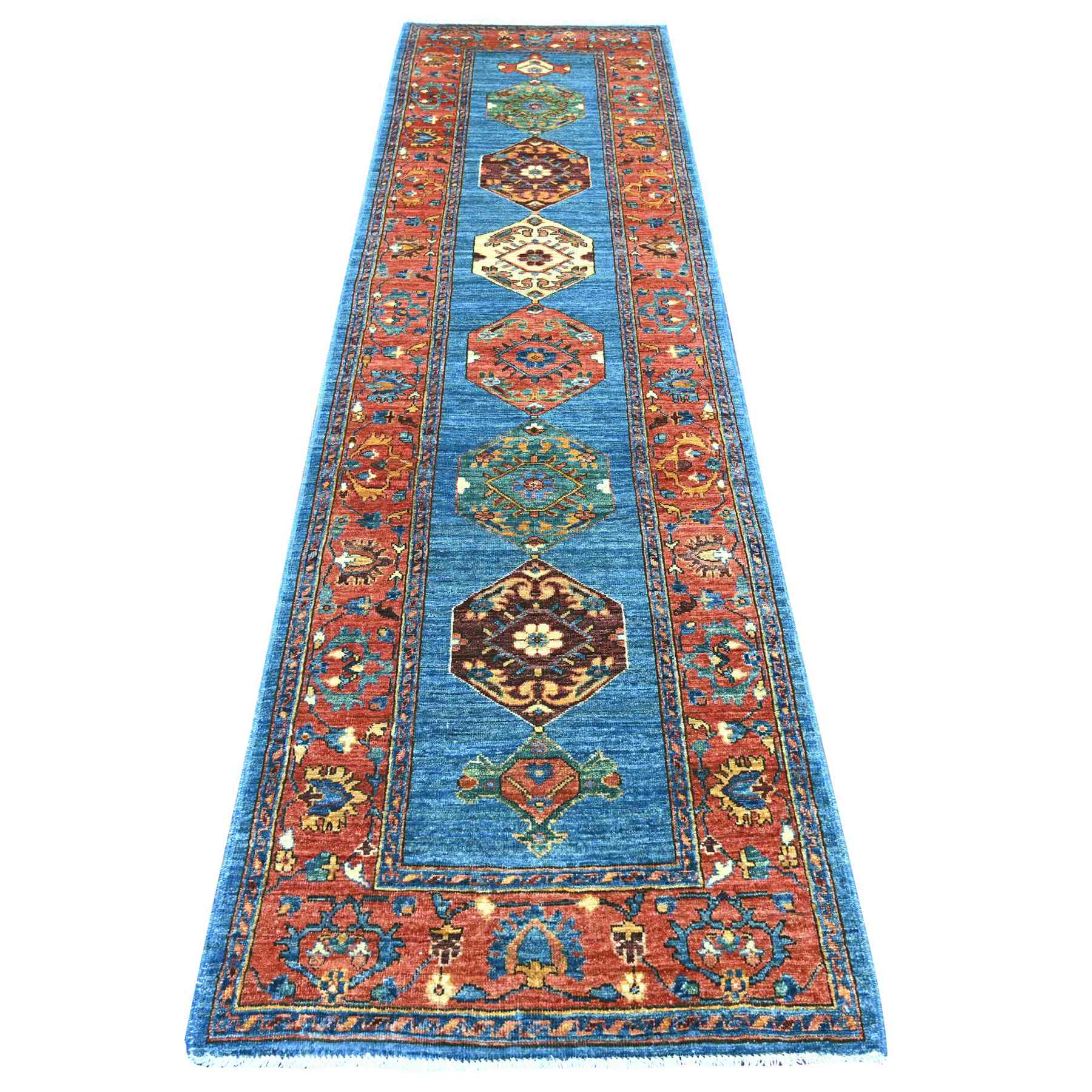 Tribal-Geometric-Hand-Knotted-Rug-106365