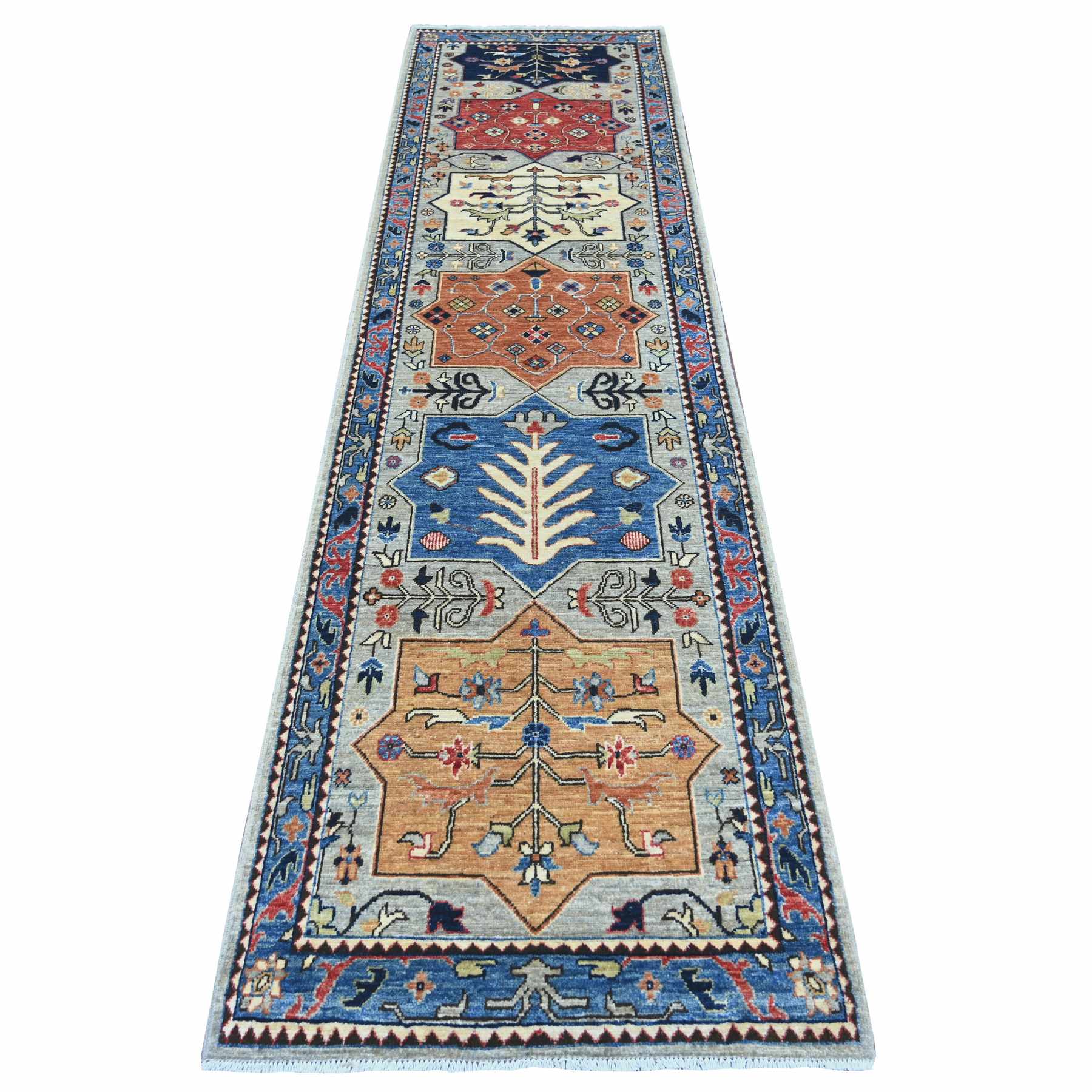 Tribal-Geometric-Hand-Knotted-Rug-106370
