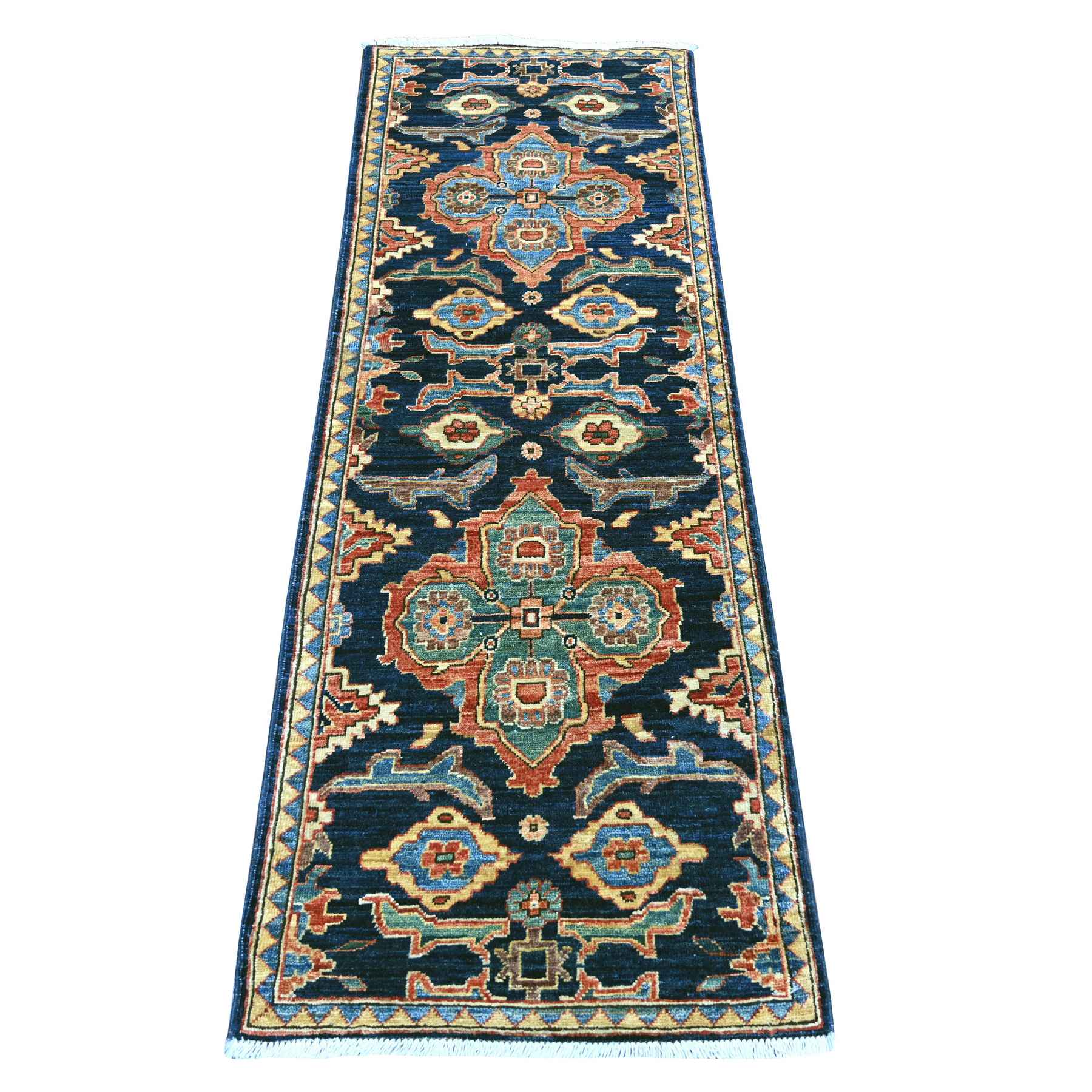 Tribal-Geometric-Hand-Knotted-Rug-106415