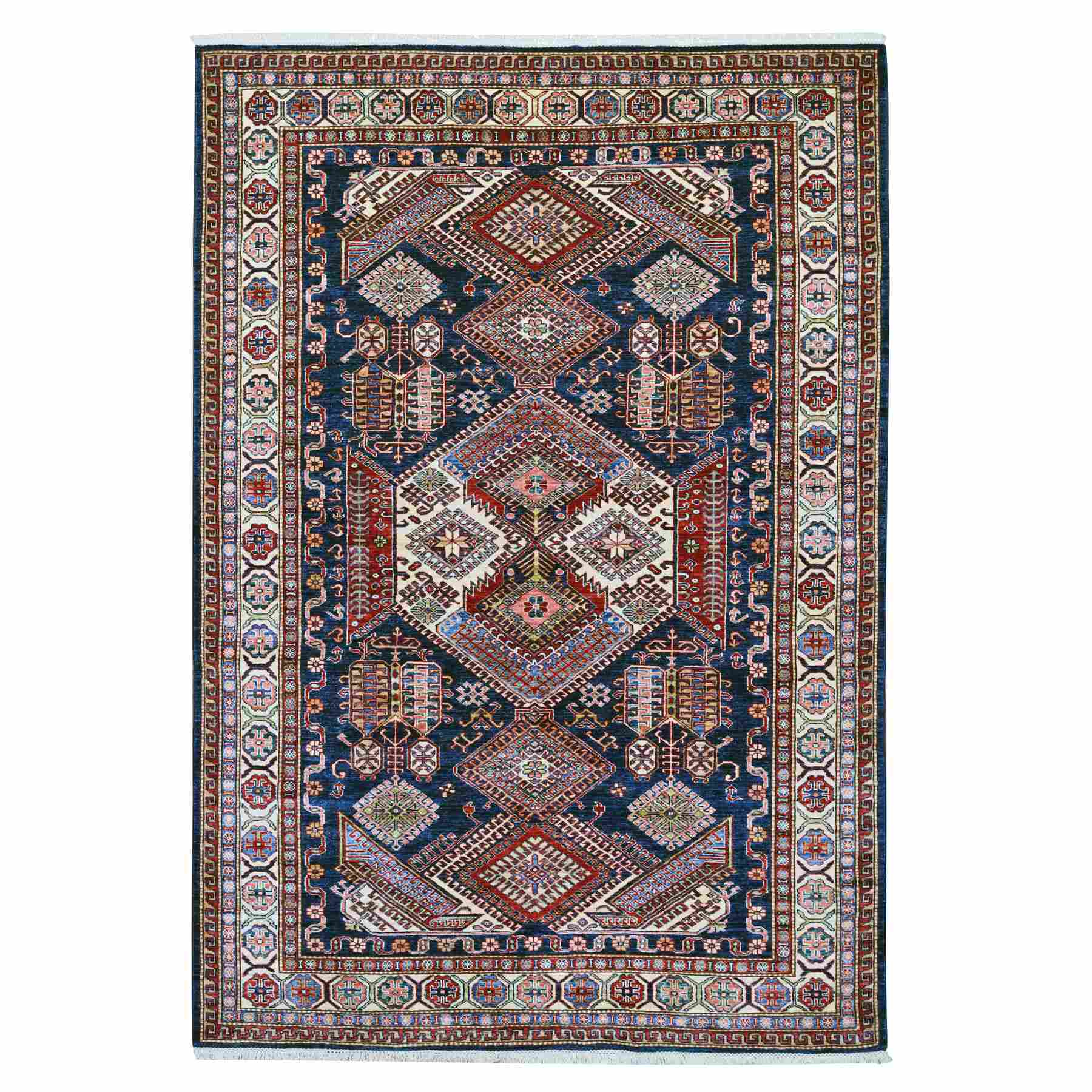 Tribal-Geometric-Hand-Knotted-Rug-106425