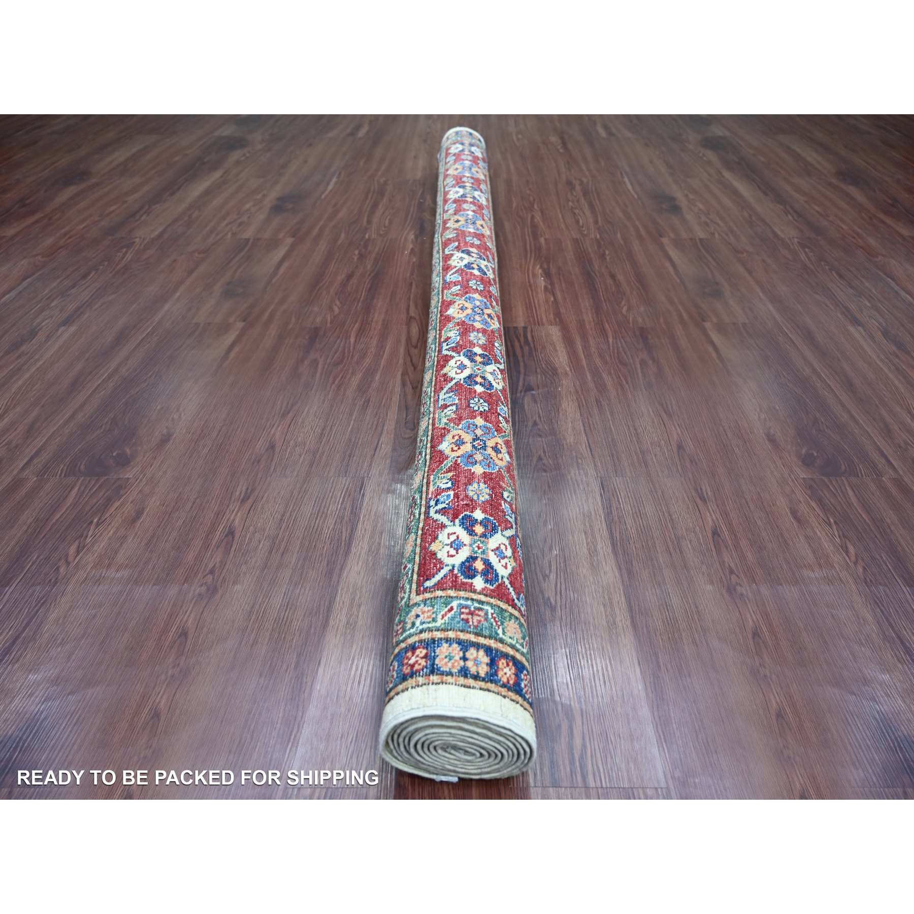 Tribal-Geometric-Hand-Knotted-Rug-106435