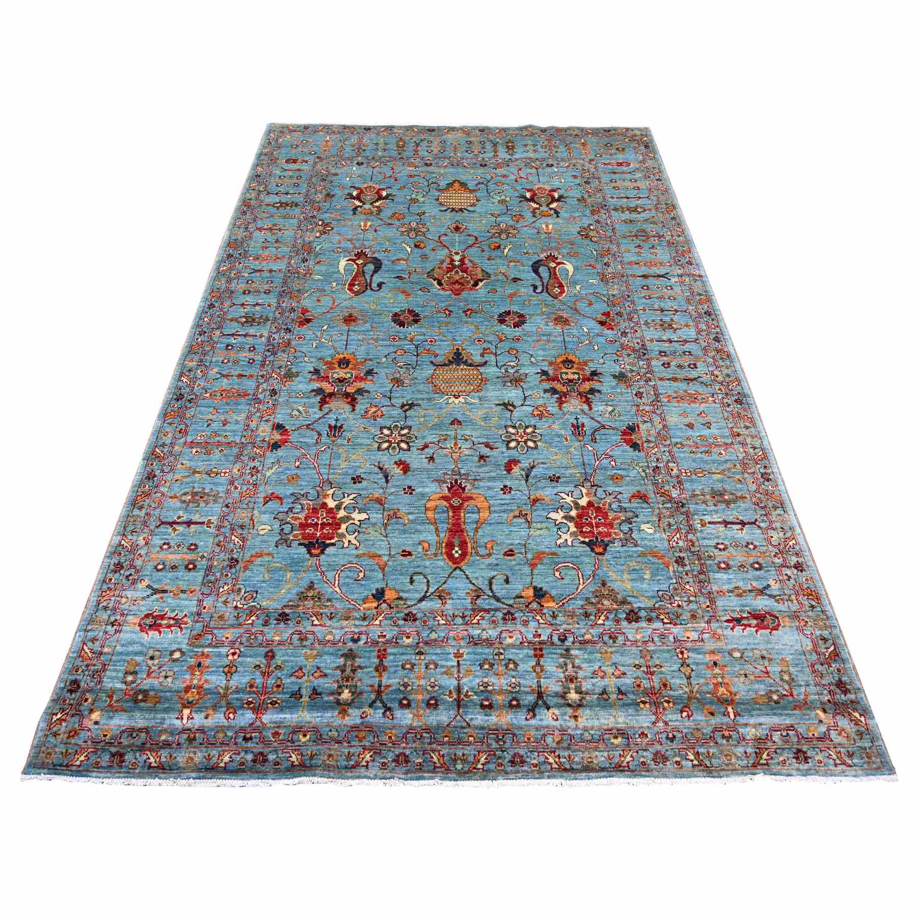 Tribal-Geometric-Hand-Knotted-Rug-106440