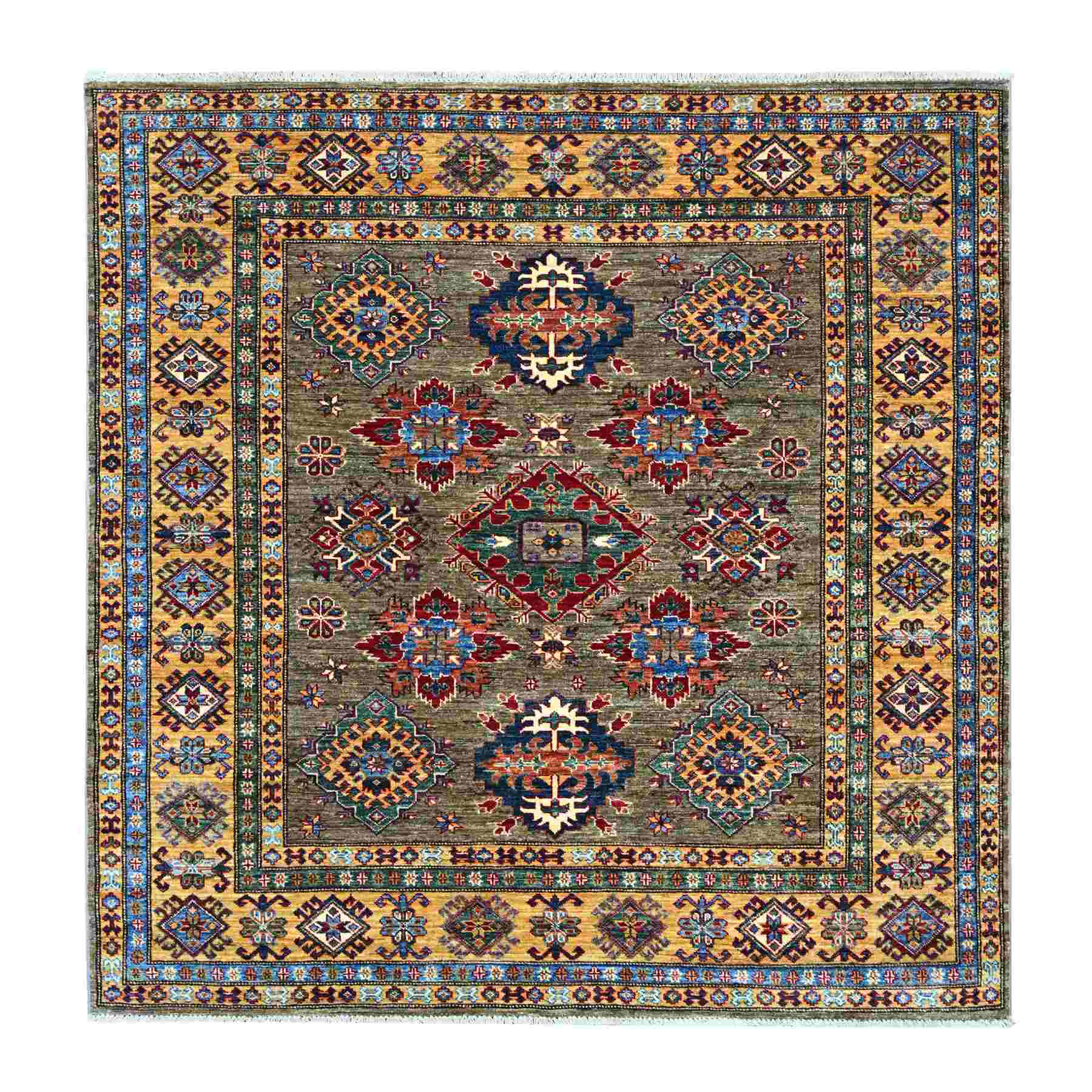 Tribal-Geometric-Hand-Knotted-Rug-106465