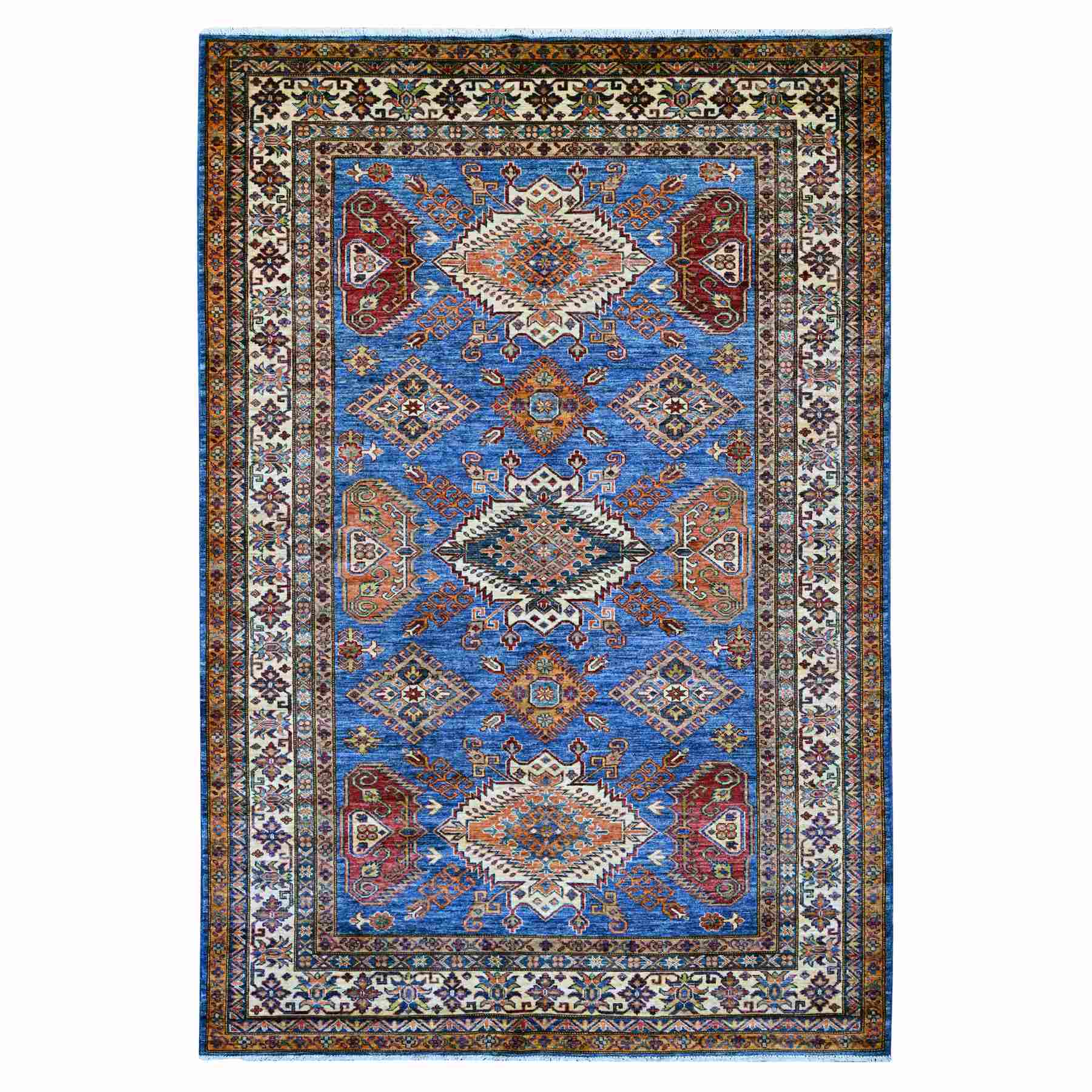 Tribal-Geometric-Hand-Knotted-Rug-106485