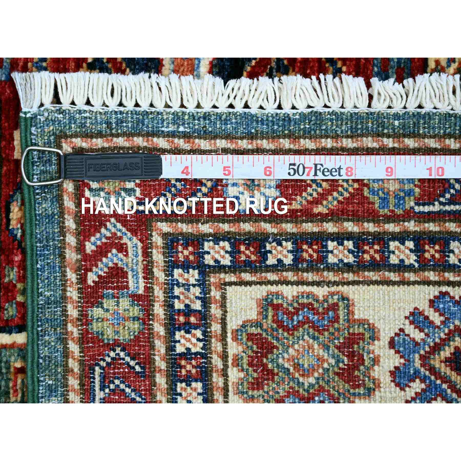 Tribal-Geometric-Hand-Knotted-Rug-106495