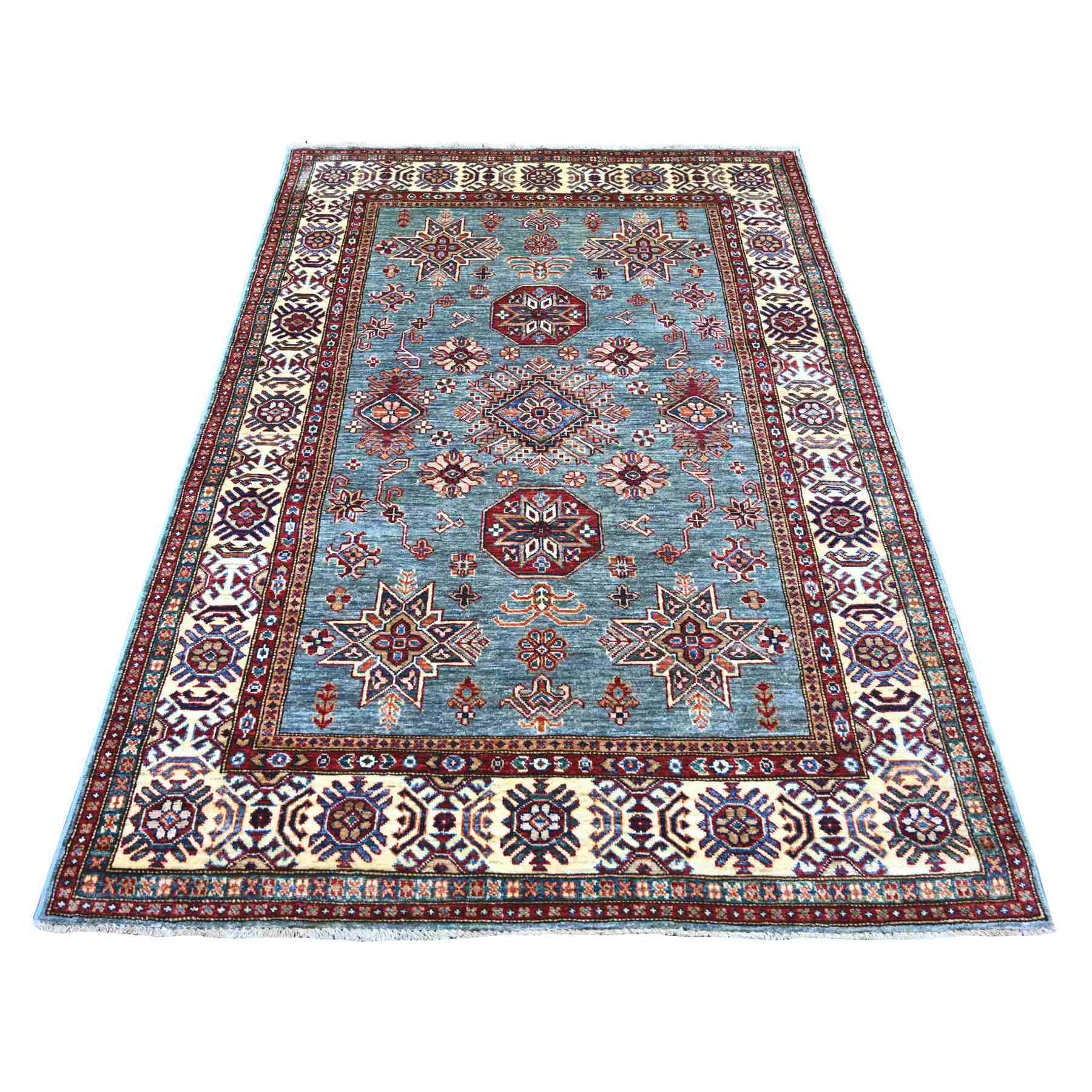 Tribal-Geometric-Hand-Knotted-Rug-106500
