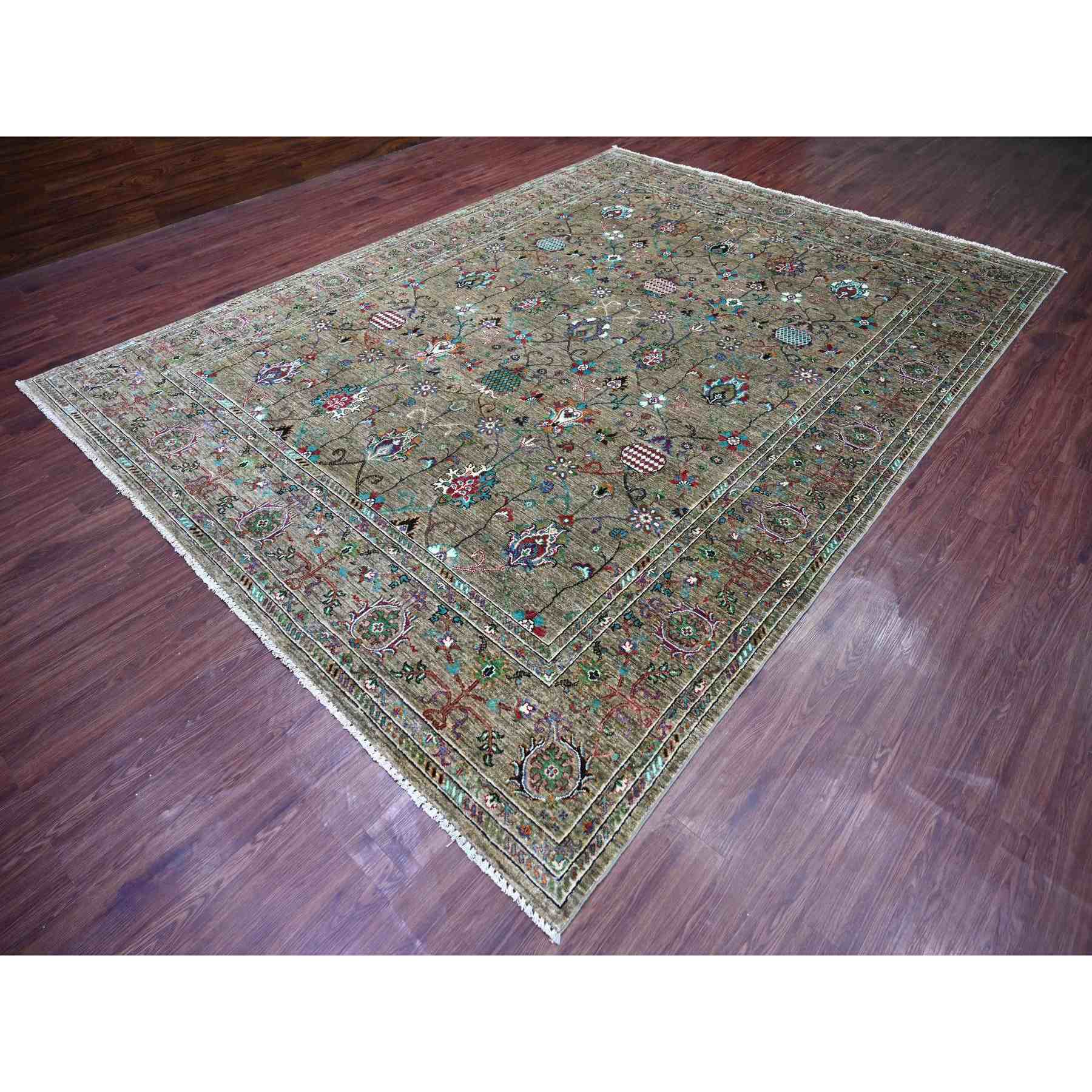 Tribal-Geometric-Hand-Knotted-Rug-106575