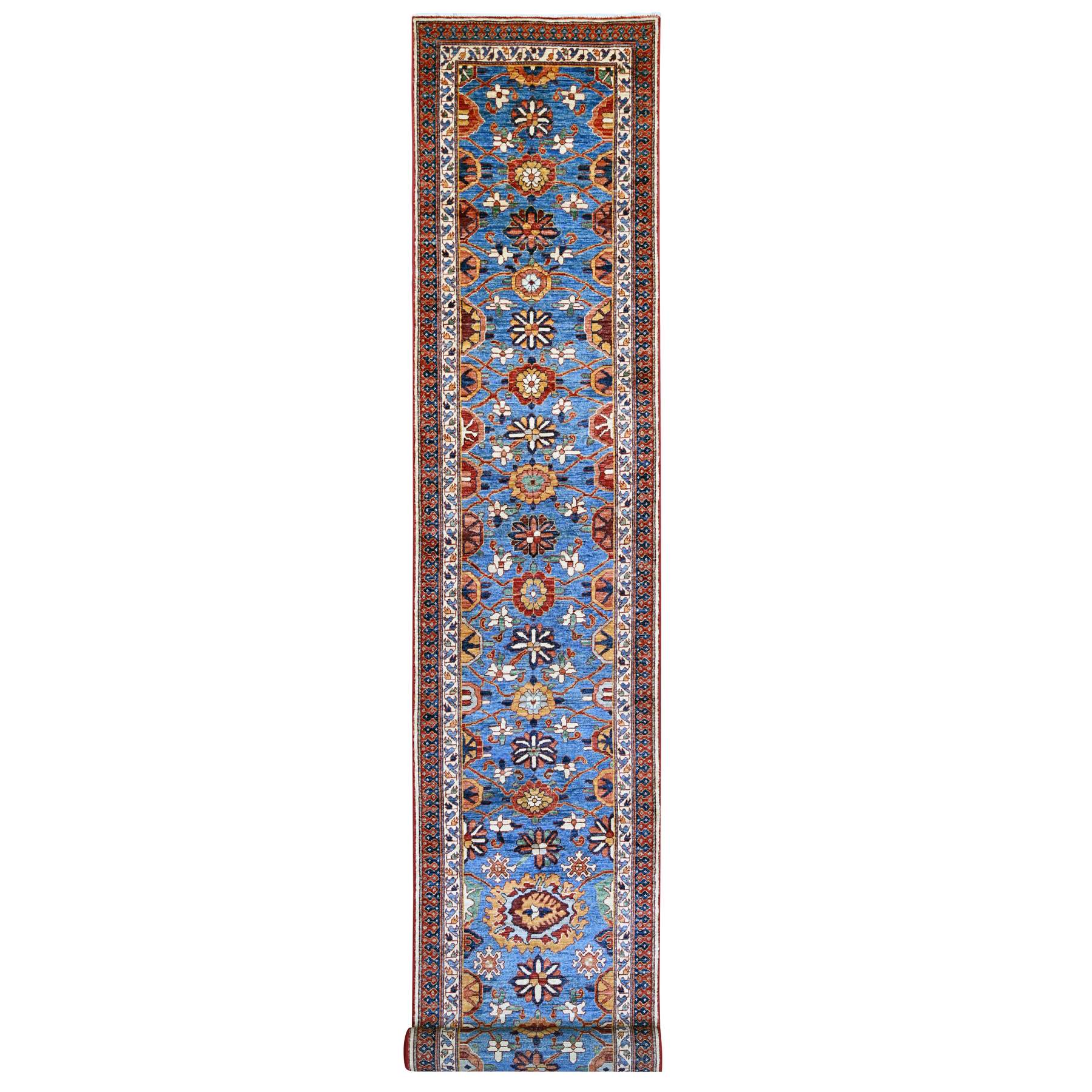 Tribal-Geometric-Hand-Knotted-Rug-106590