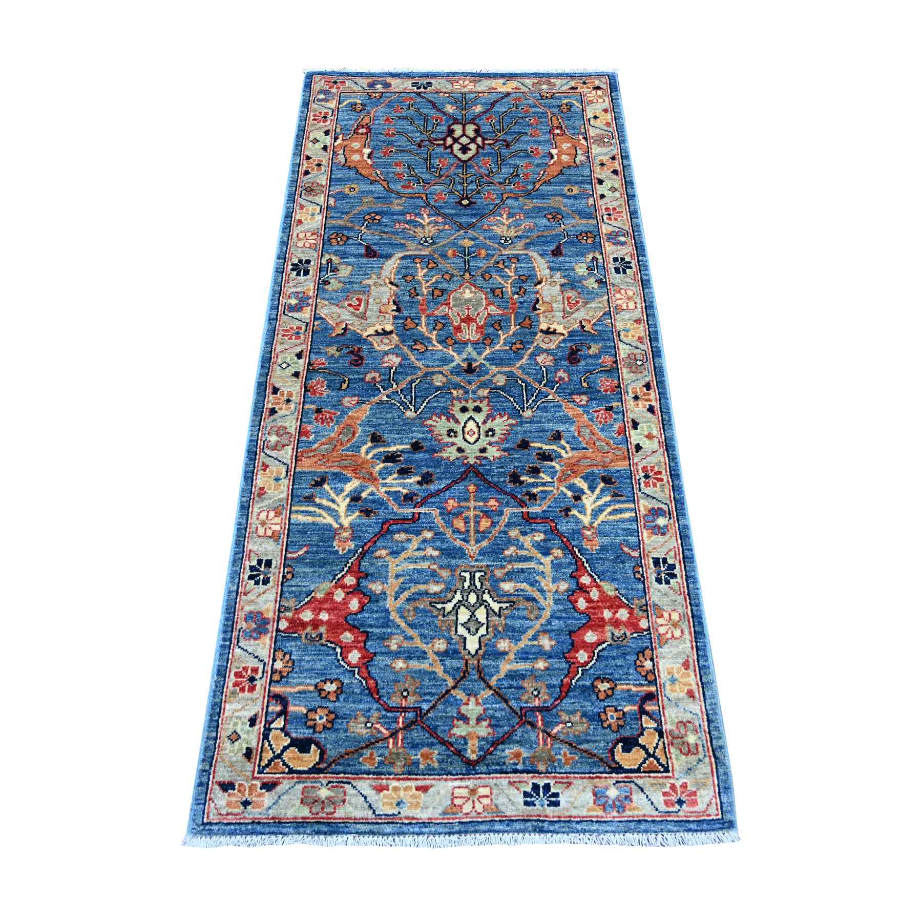 Tribal-Geometric-Hand-Knotted-Rug-106635