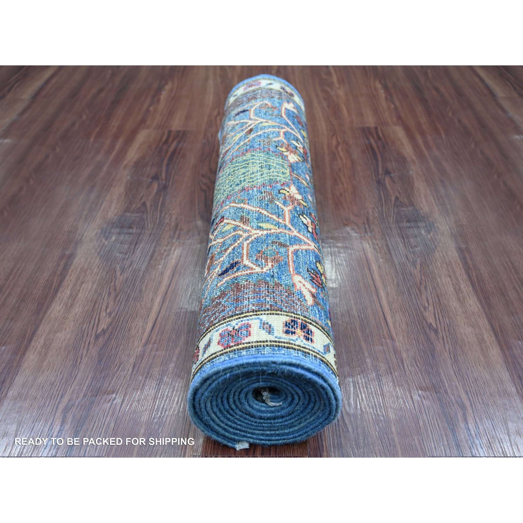 Tribal-Geometric-Hand-Knotted-Rug-106650