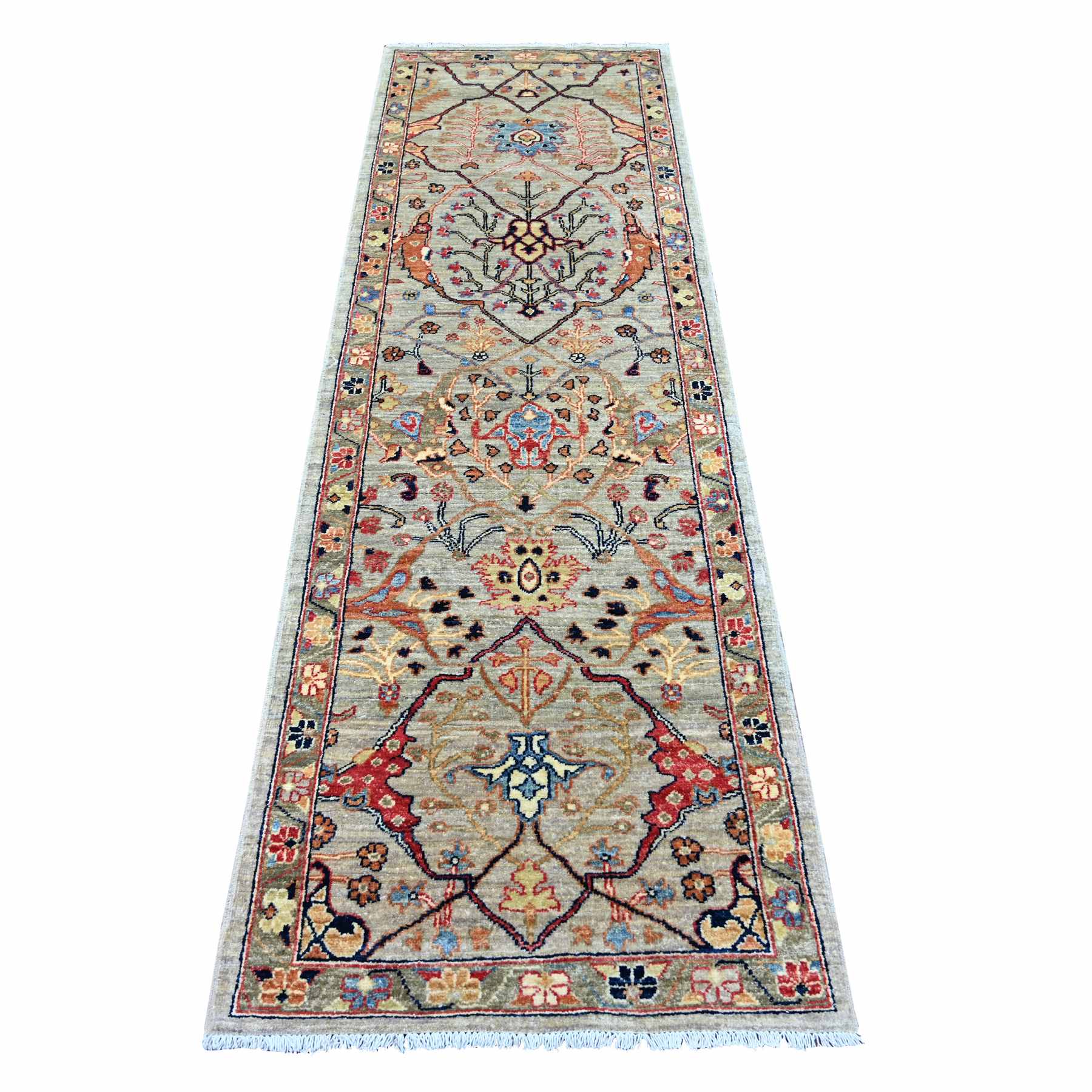 Tribal-Geometric-Hand-Knotted-Rug-106665