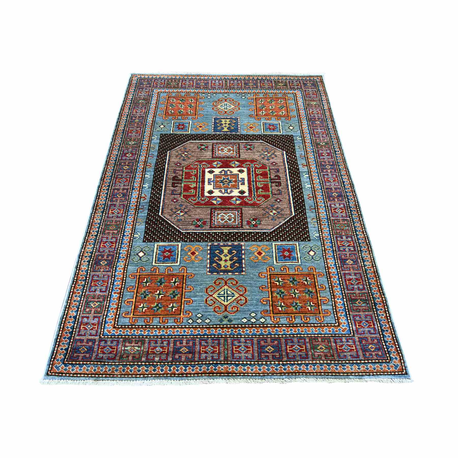 Tribal-Geometric-Hand-Knotted-Rug-106735
