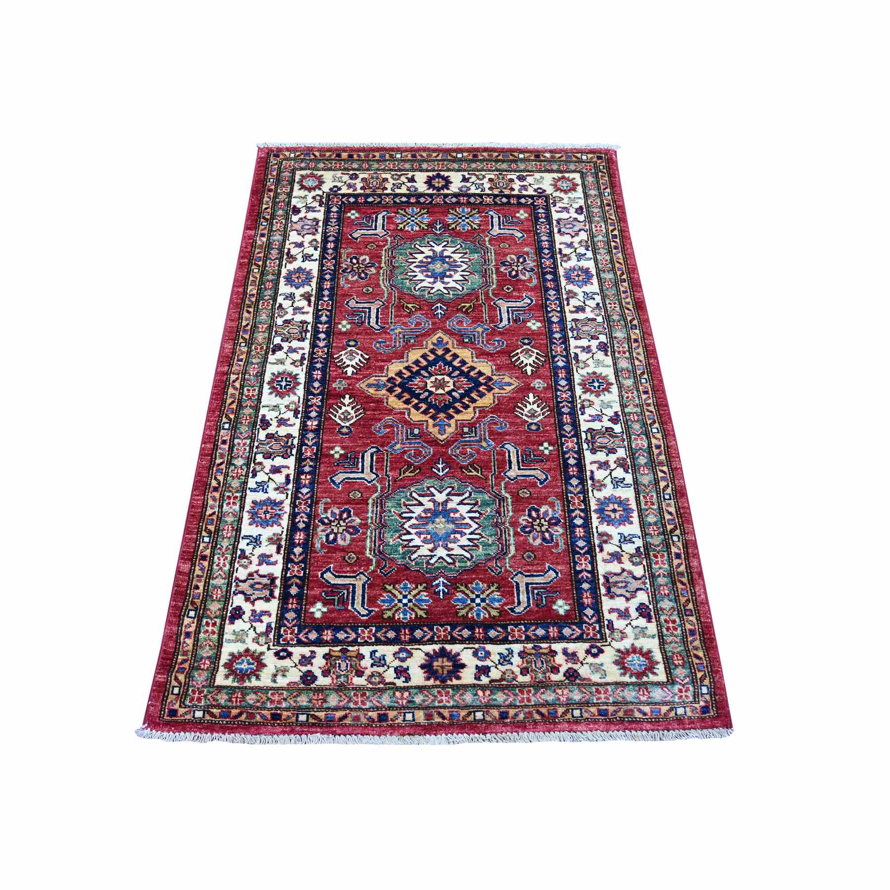 Tribal-Geometric-Hand-Knotted-Rug-106760