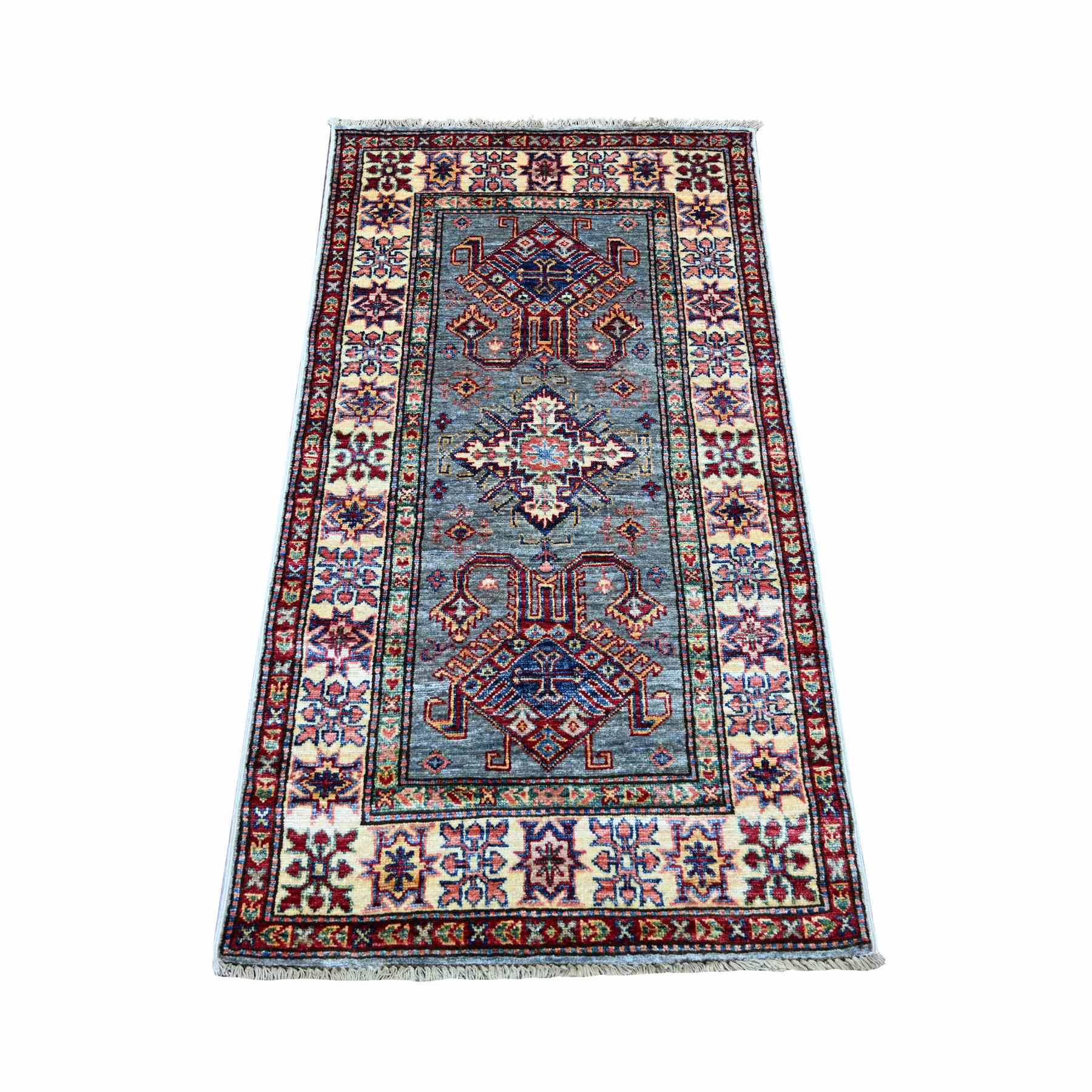 Tribal-Geometric-Hand-Knotted-Rug-106790