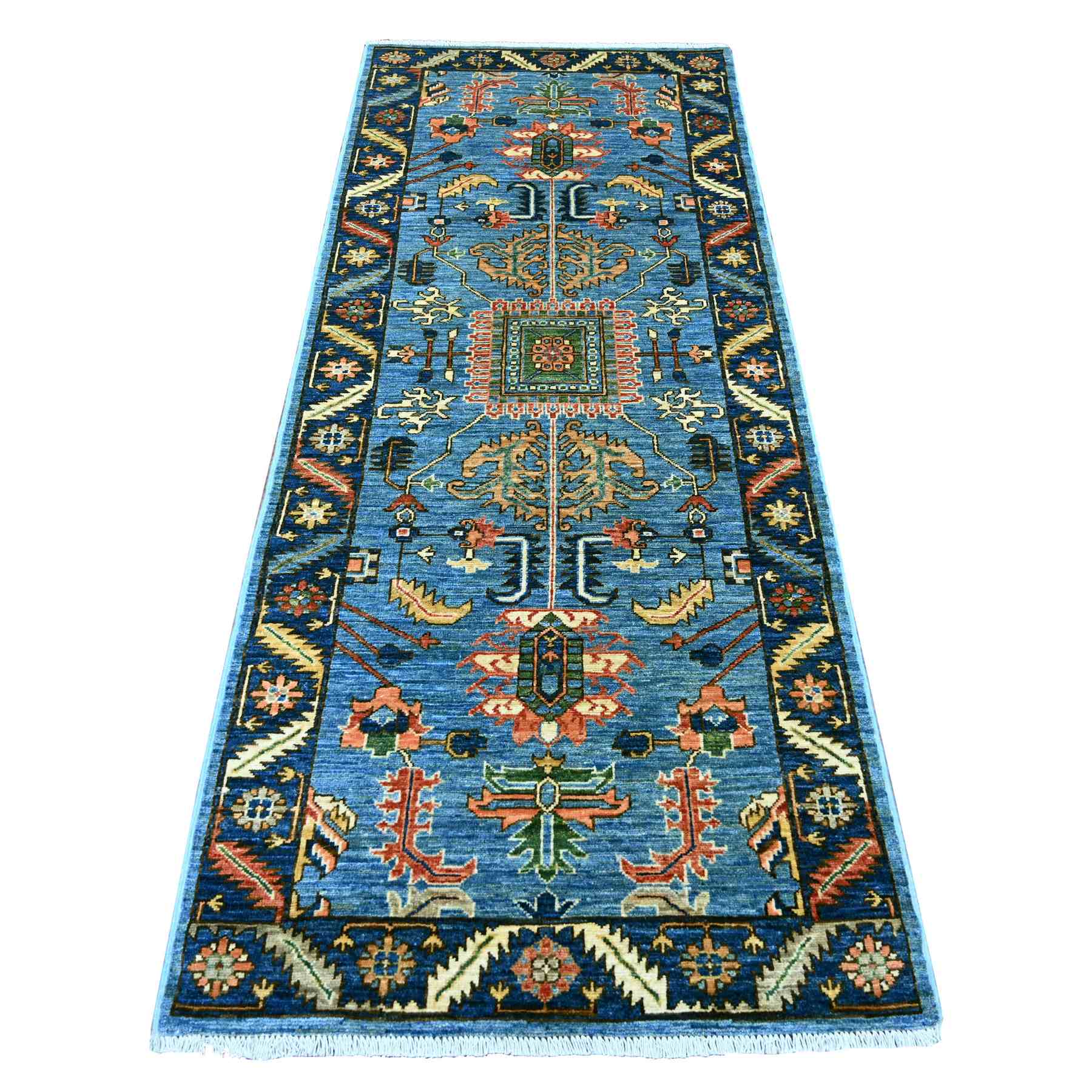 Tribal-Geometric-Hand-Knotted-Rug-106885