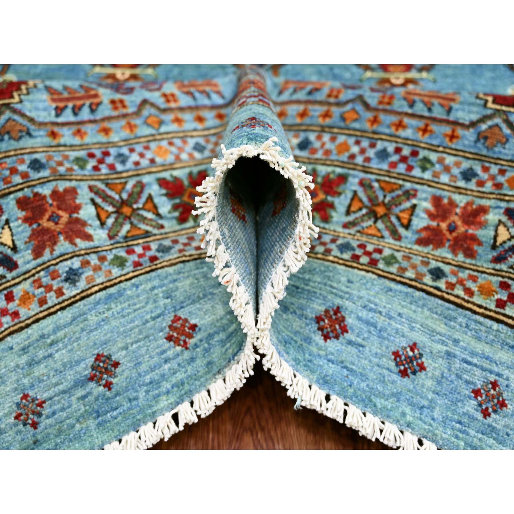 Tribal-Geometric-Hand-Knotted-Rug-106995