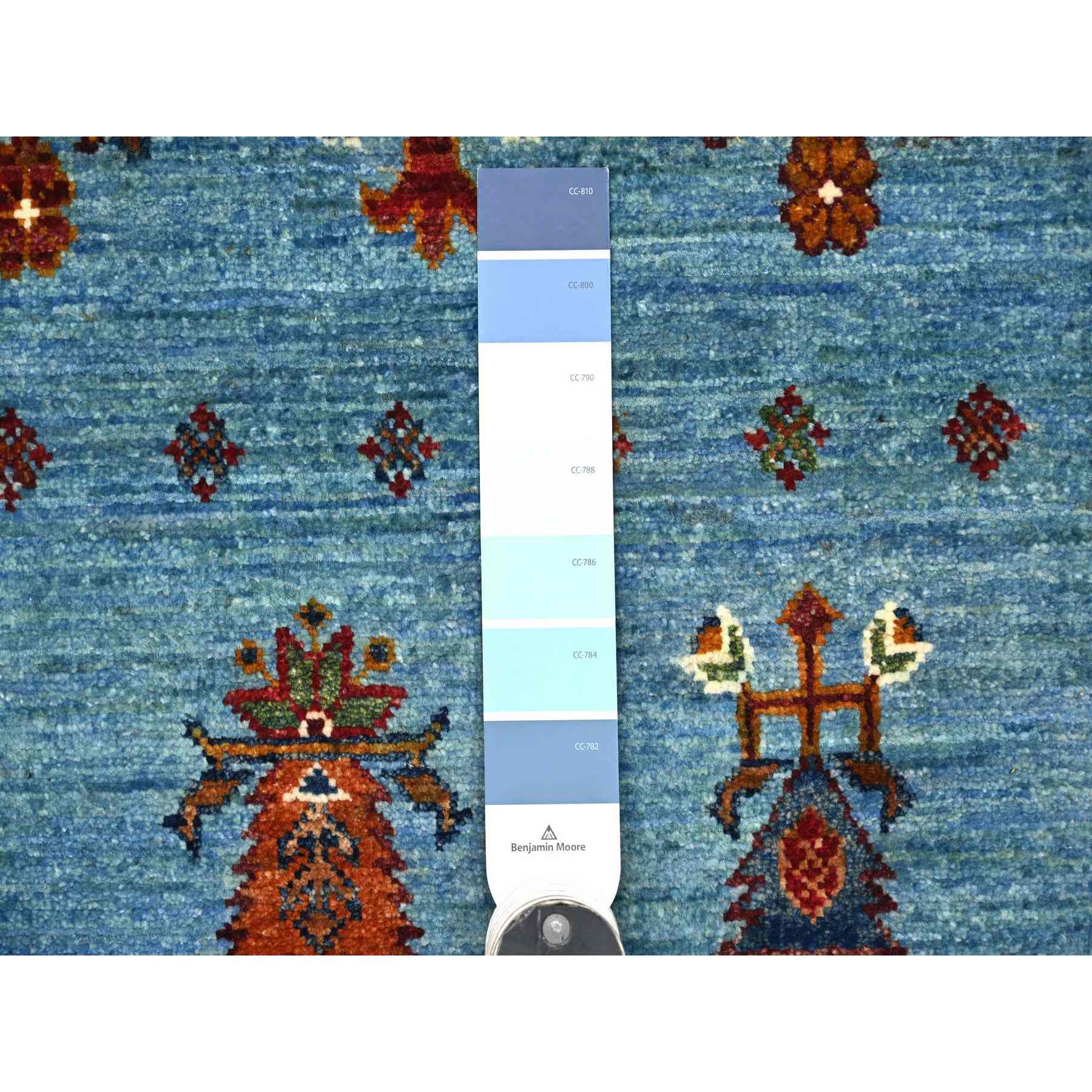 Tribal-Geometric-Hand-Knotted-Rug-106995