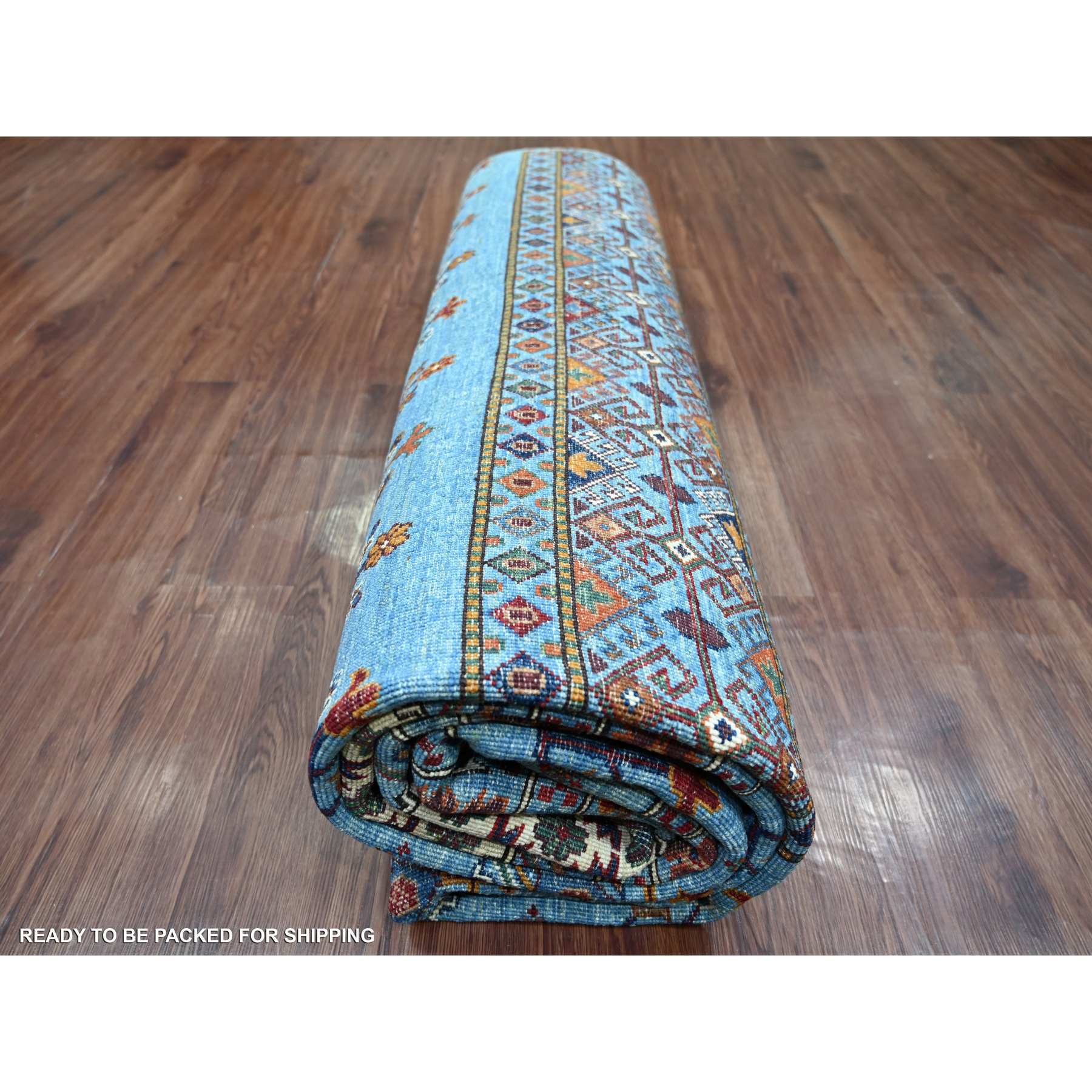 Tribal-Geometric-Hand-Knotted-Rug-106995