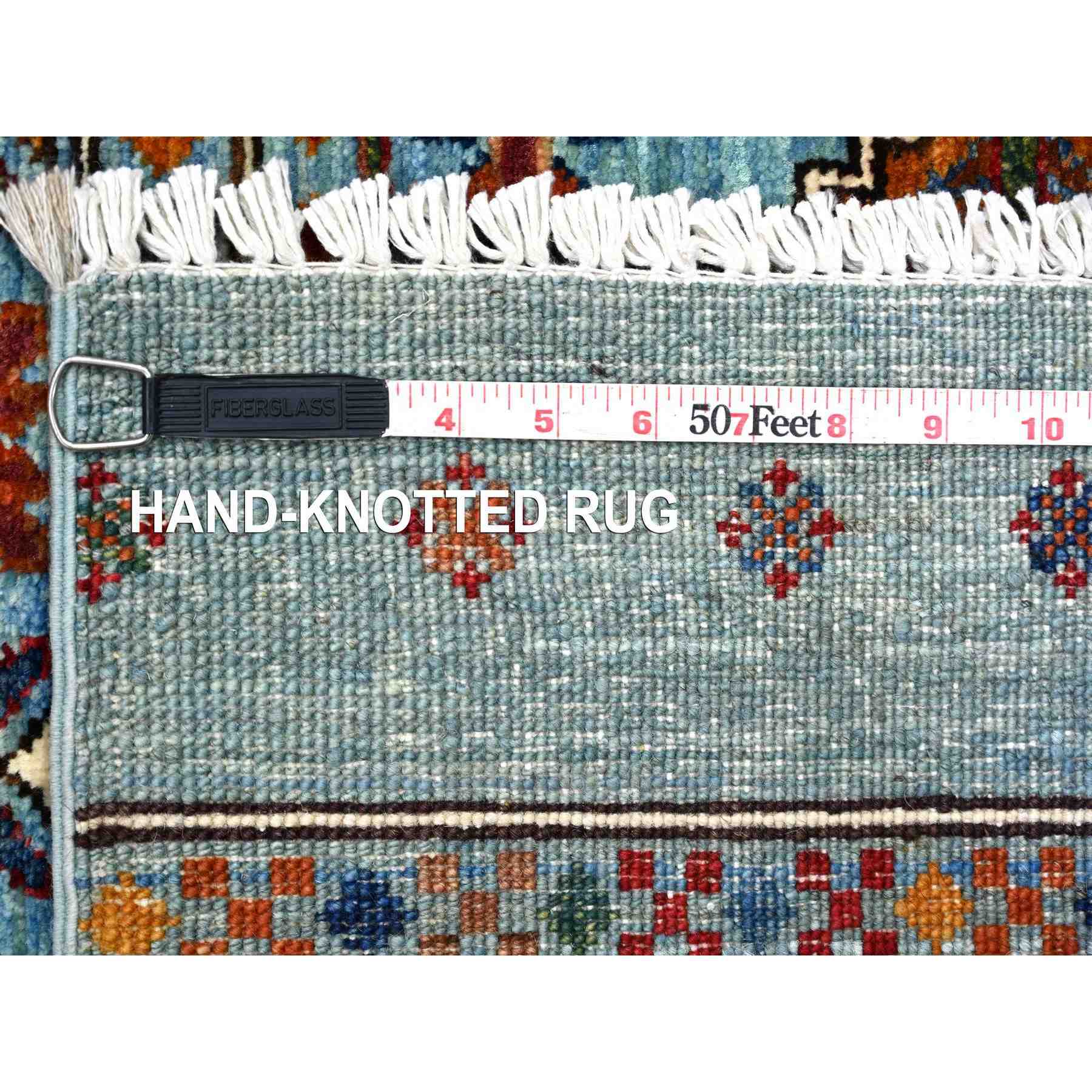 Tribal-Geometric-Hand-Knotted-Rug-106995
