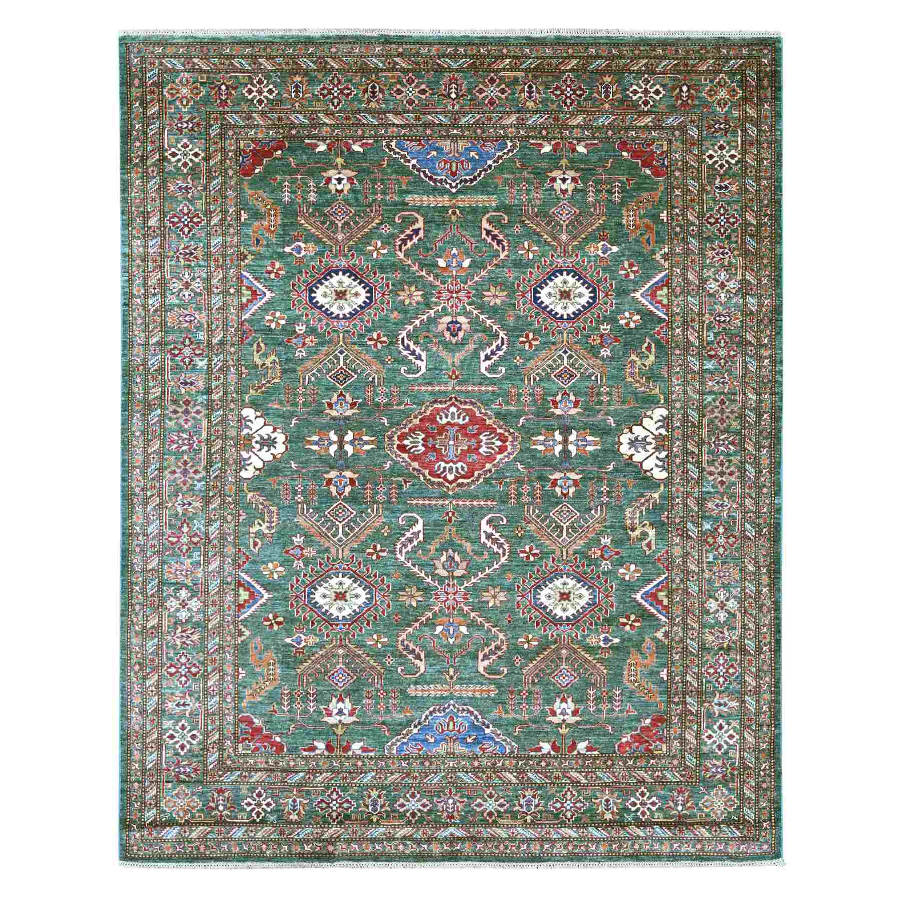 Tribal-Geometric-Hand-Knotted-Rug-107000