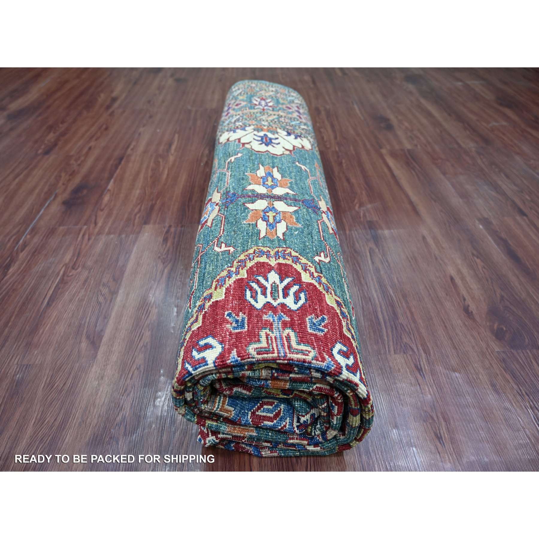 Tribal-Geometric-Hand-Knotted-Rug-107000