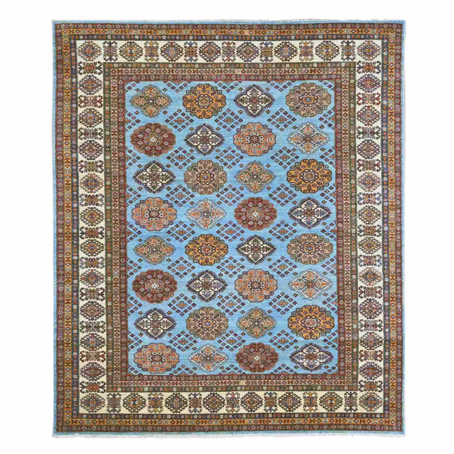 Tribal-Geometric-Hand-Knotted-Rug-107005