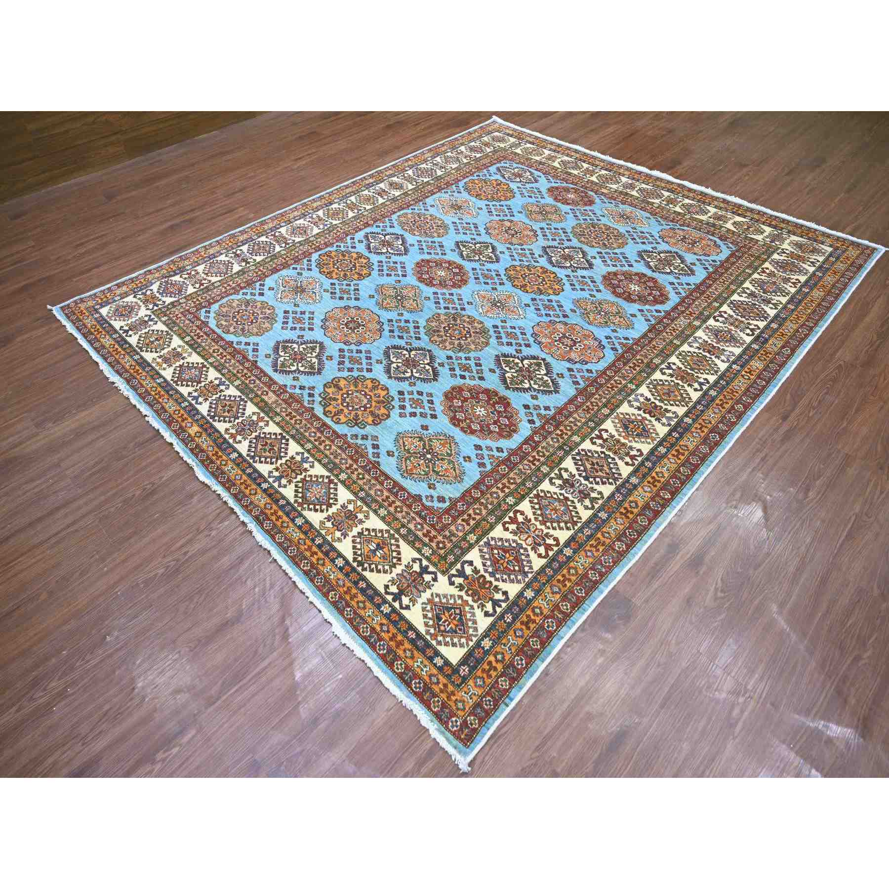 Tribal-Geometric-Hand-Knotted-Rug-107005