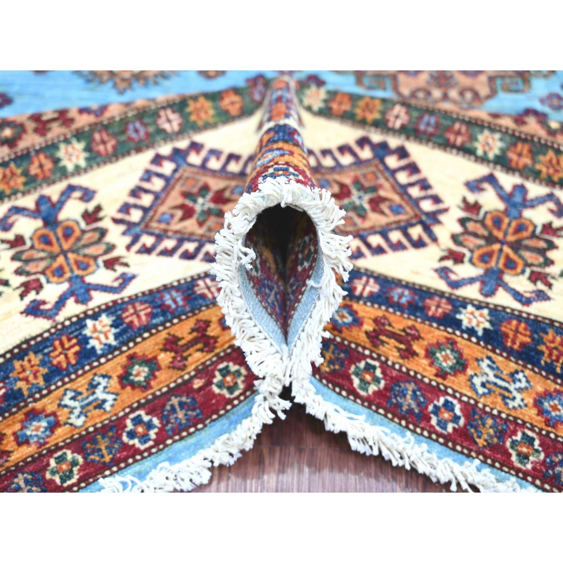Tribal-Geometric-Hand-Knotted-Rug-107005