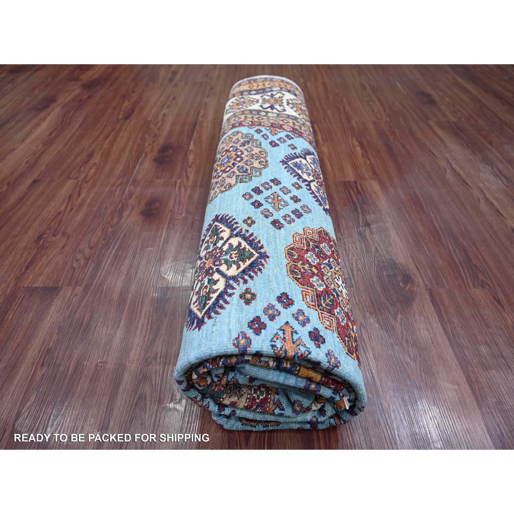 Tribal-Geometric-Hand-Knotted-Rug-107005