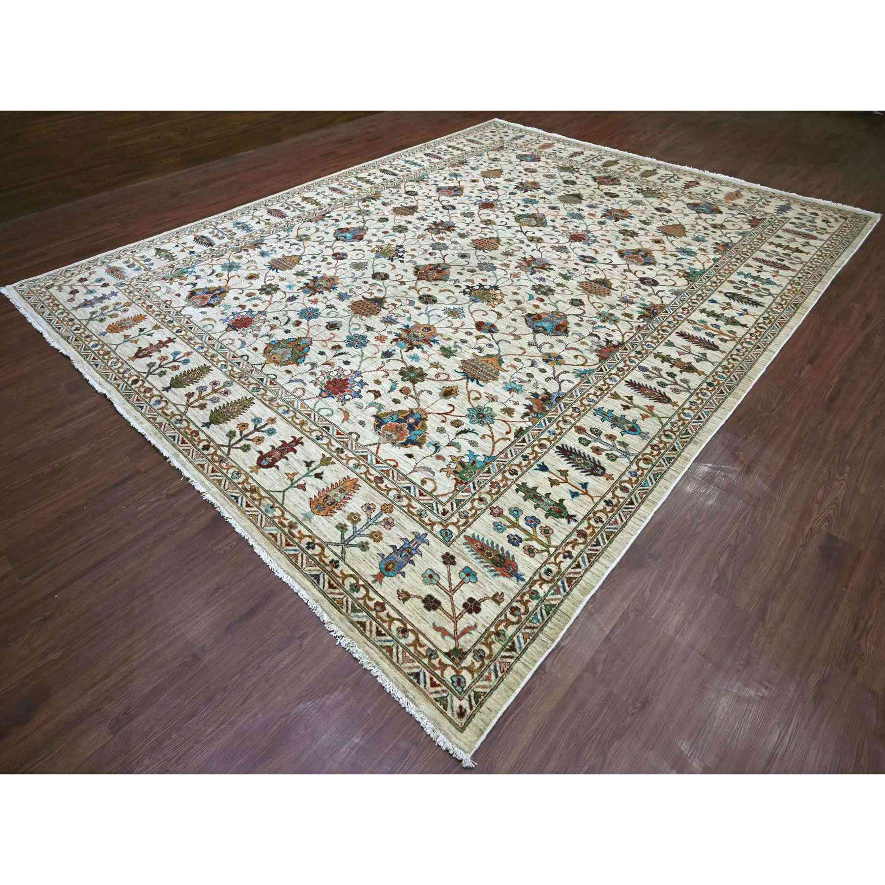 Tribal-Geometric-Hand-Knotted-Rug-107010