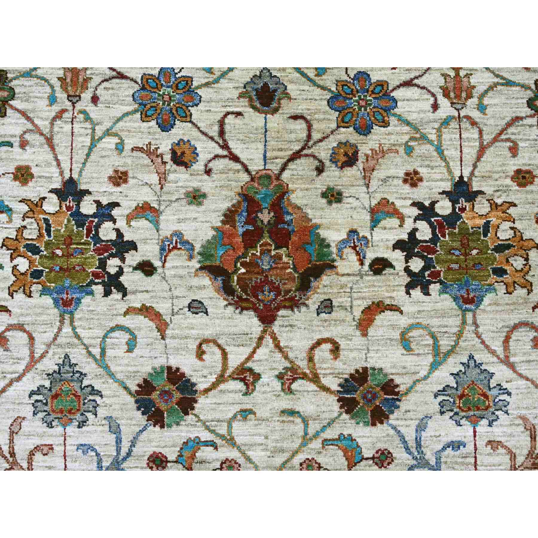 Tribal-Geometric-Hand-Knotted-Rug-107010