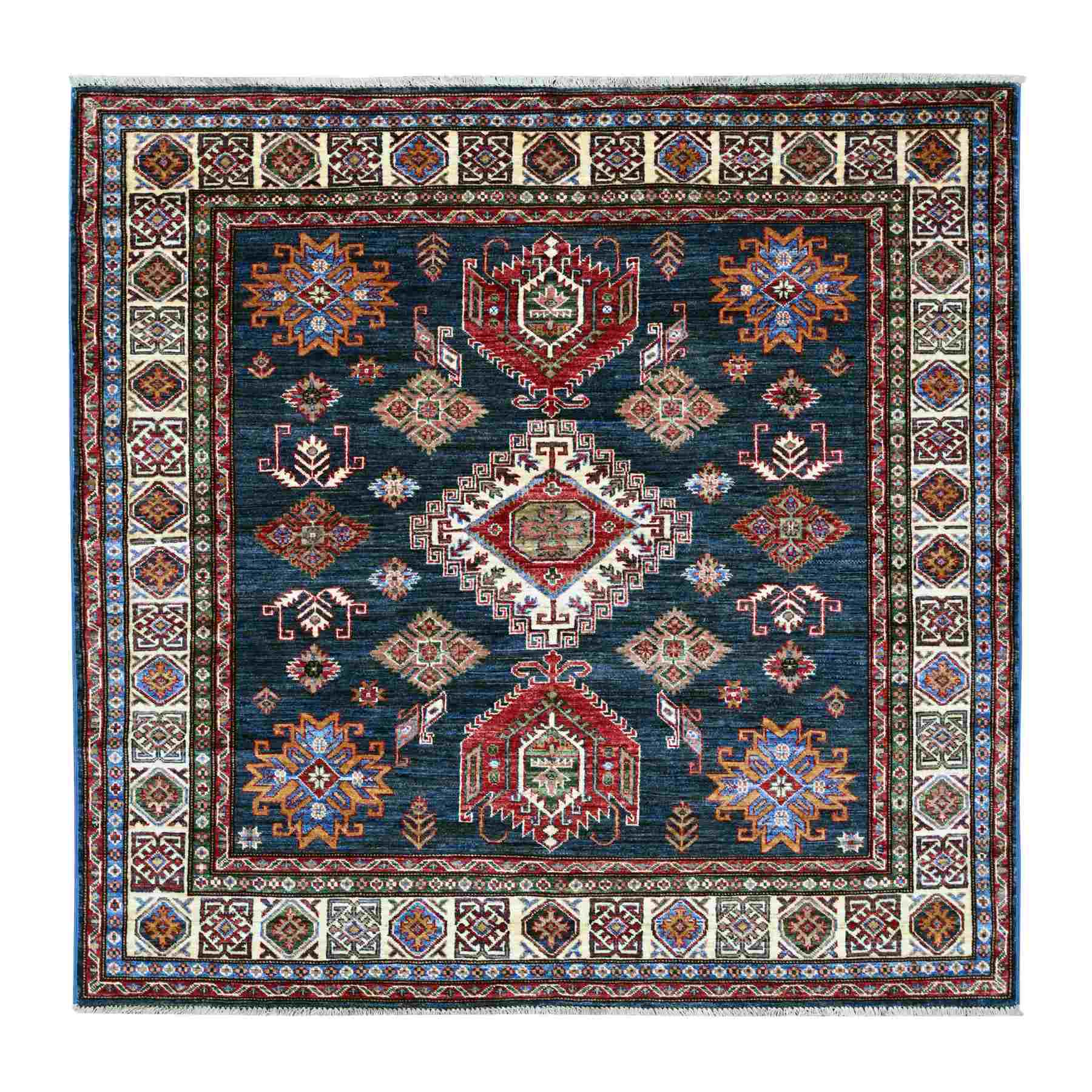 Tribal-Geometric-Hand-Knotted-Rug-107040
