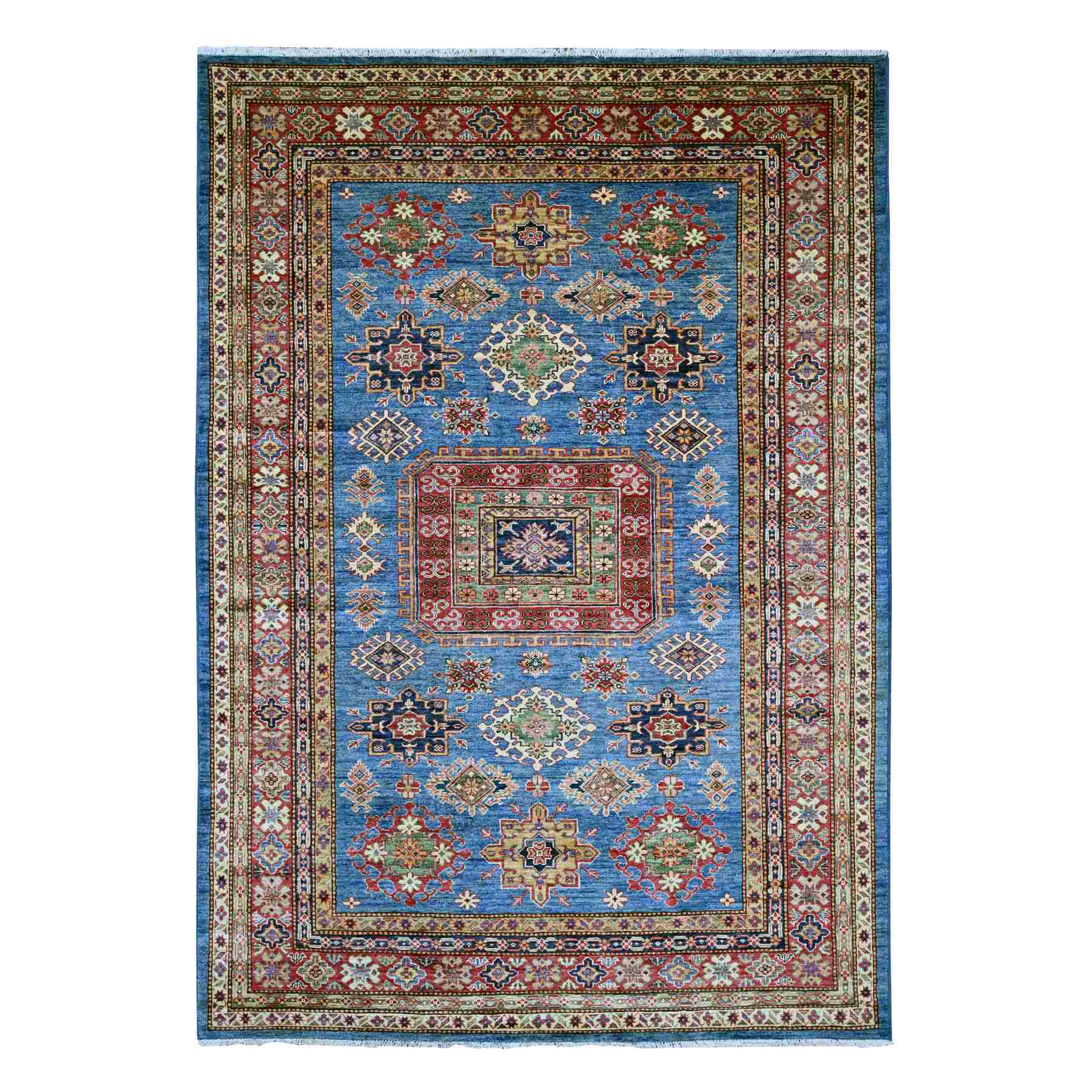 Tribal-Geometric-Hand-Knotted-Rug-107050