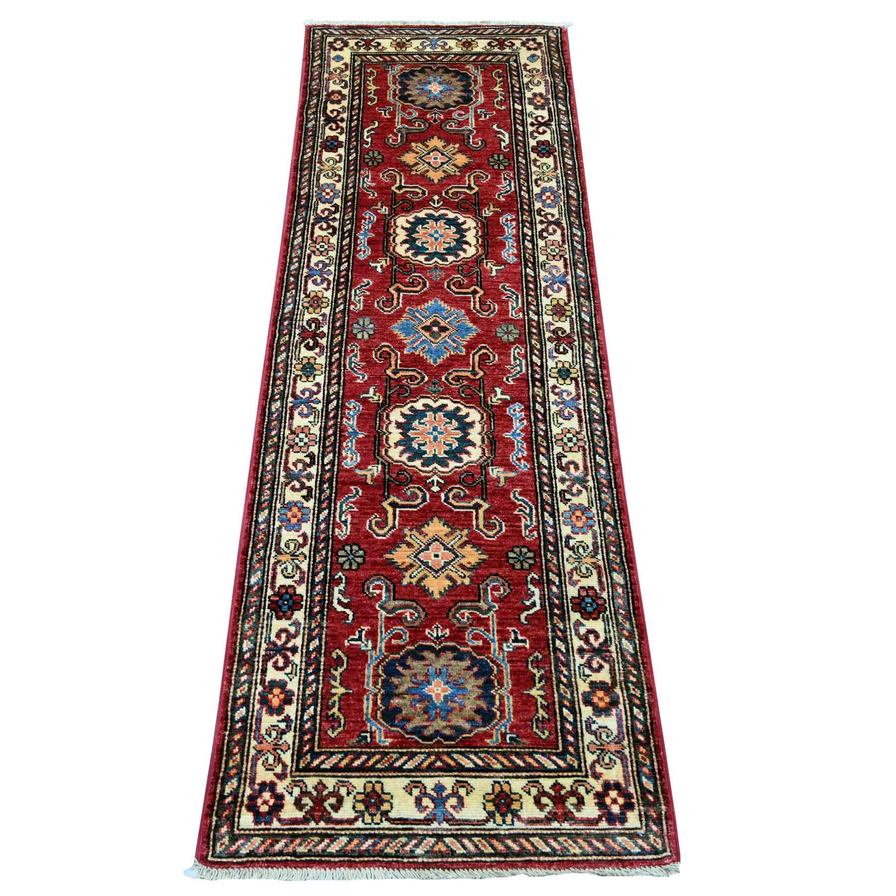 Tribal-Geometric-Hand-Knotted-Rug-107055