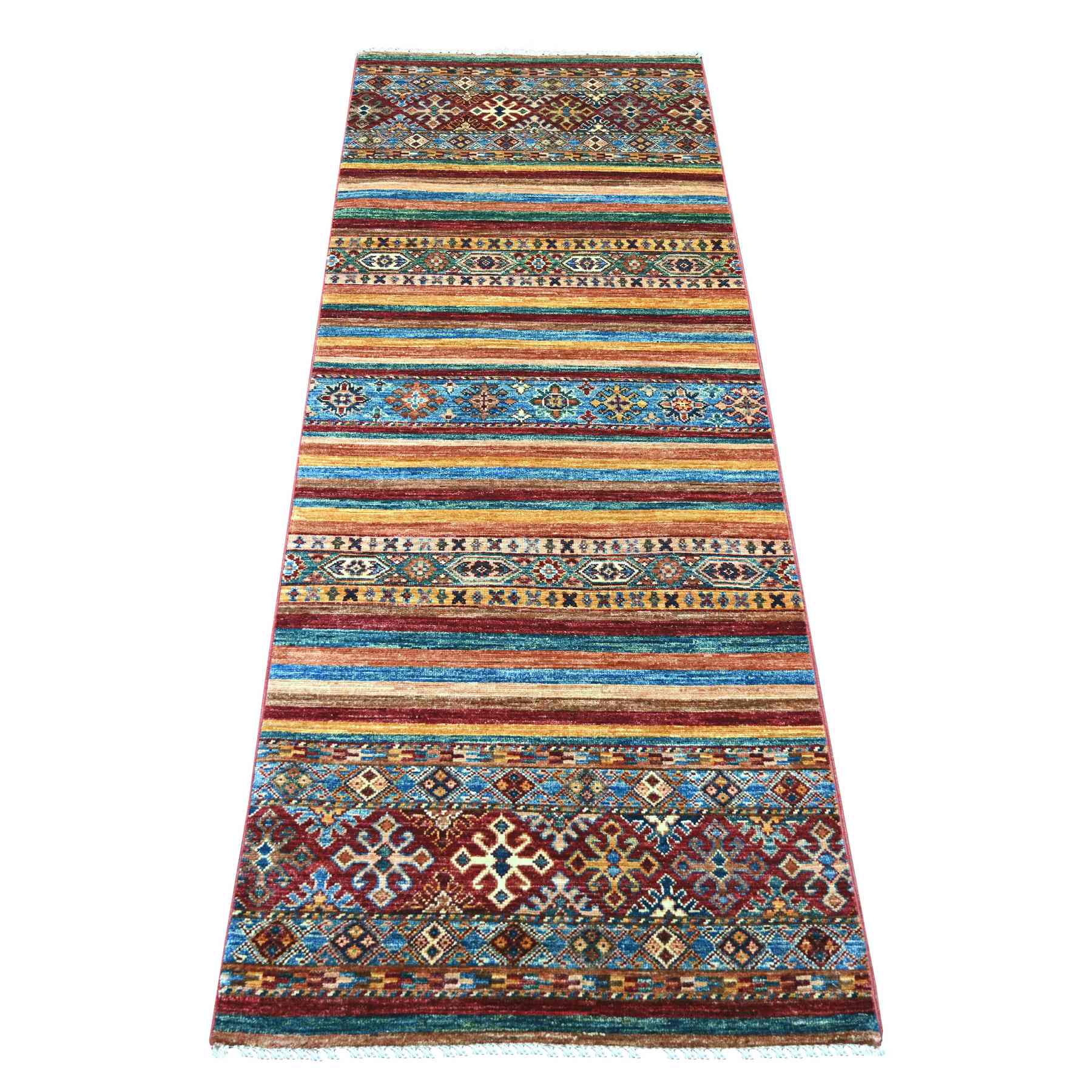 Tribal-Geometric-Hand-Knotted-Rug-107065